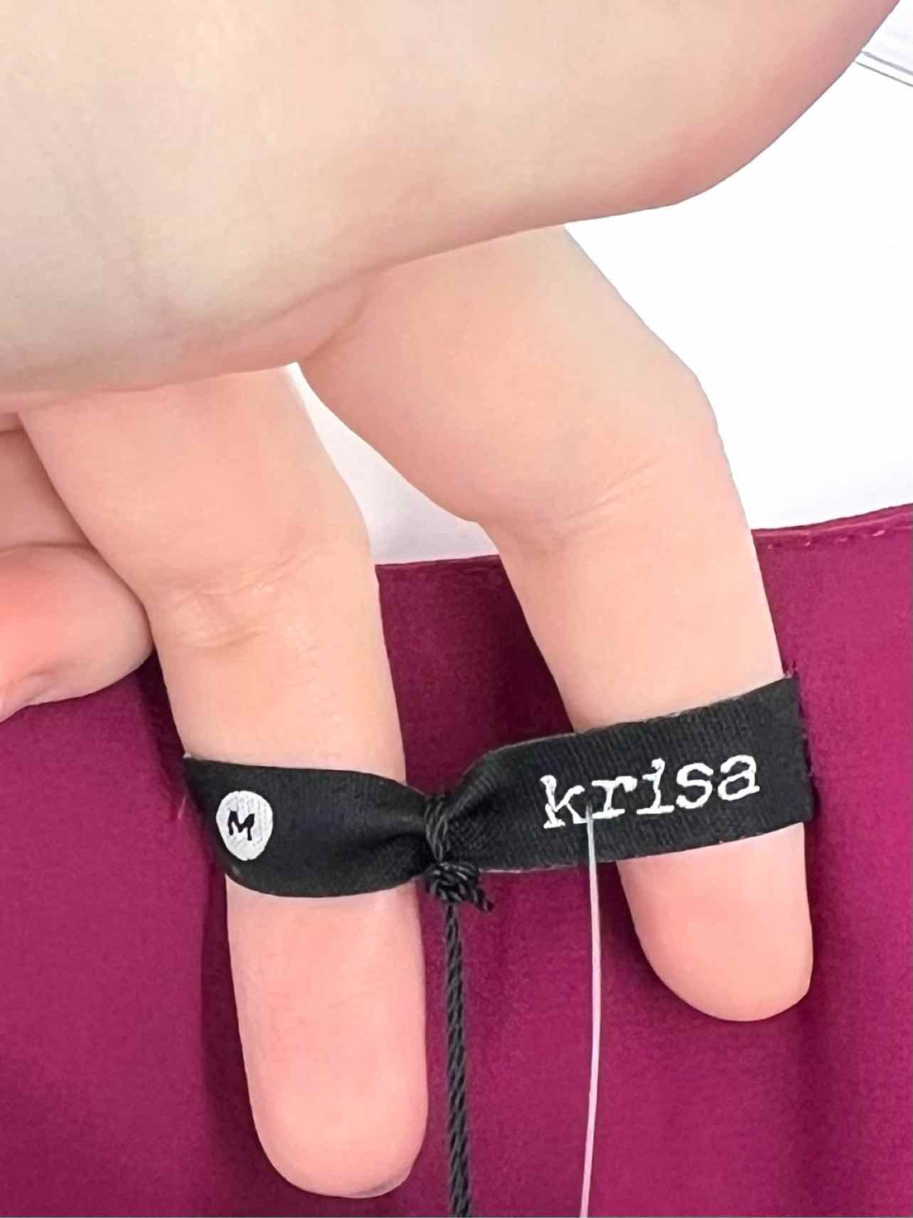 Krisa Size M Berry Keyhole Cinched NEW Designer Dress - Image 3