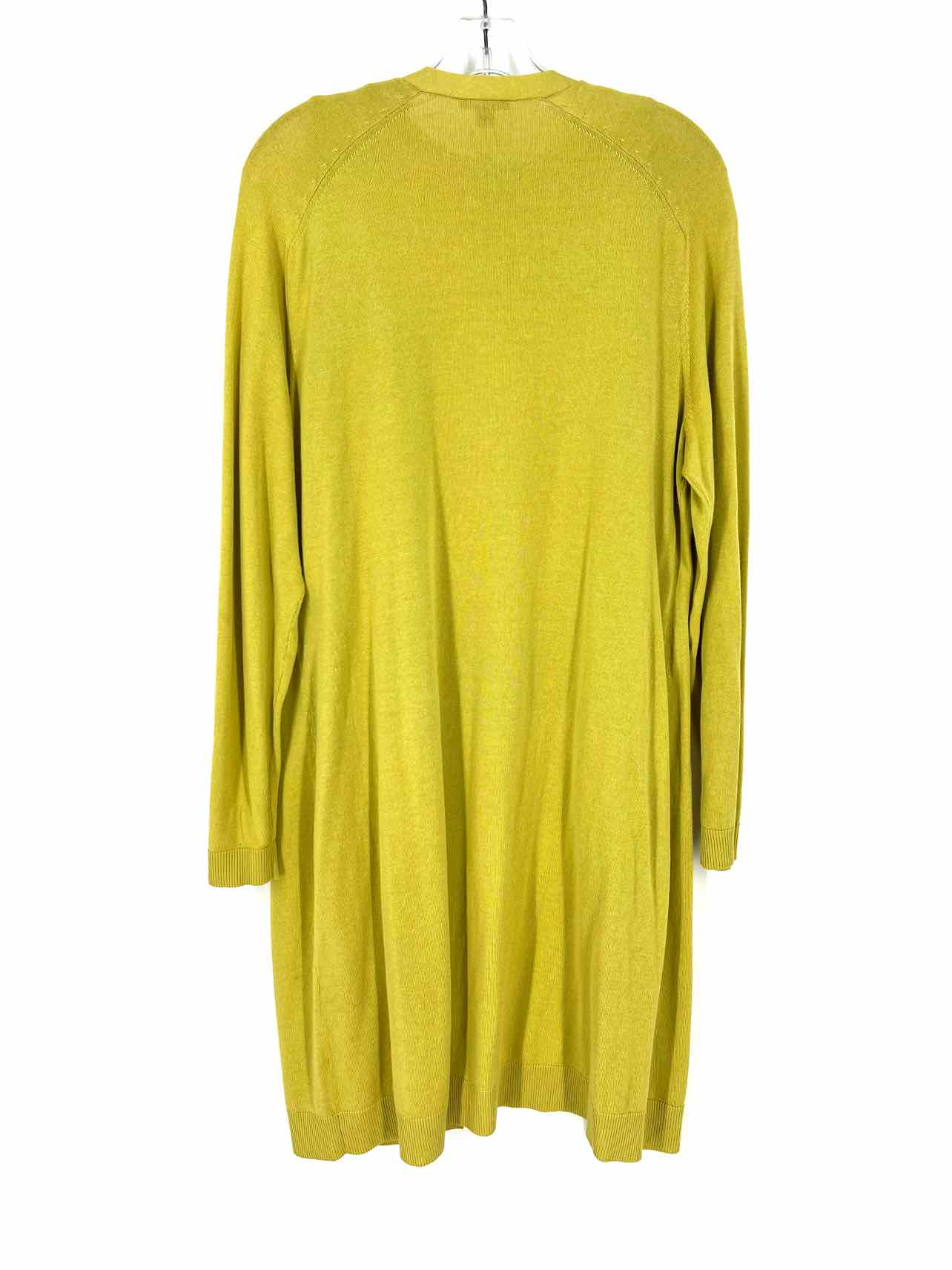 Lafayette 148 Size XL Citron Knit Cotton Blend Designer Cardigan Set - Image 3
