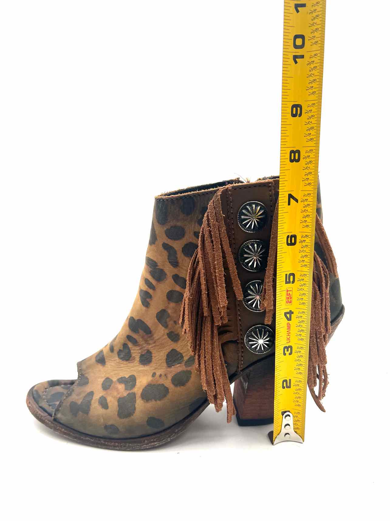 Liberty Black Size 9 Tan/Black Animal Print Leather Shoes Shooties - Image 10