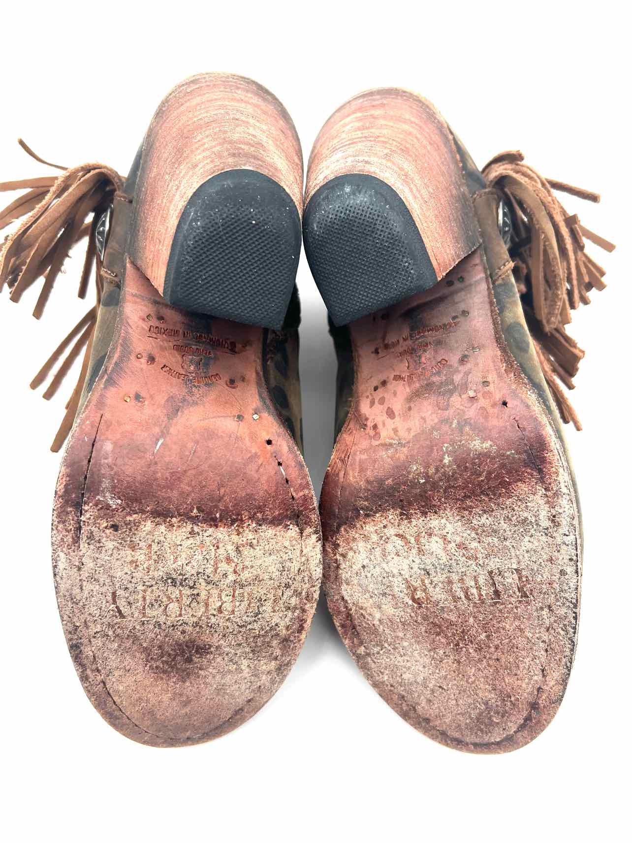 Liberty Black Size 9 Tan/Black Animal Print Leather Shoes Shooties - Image 7