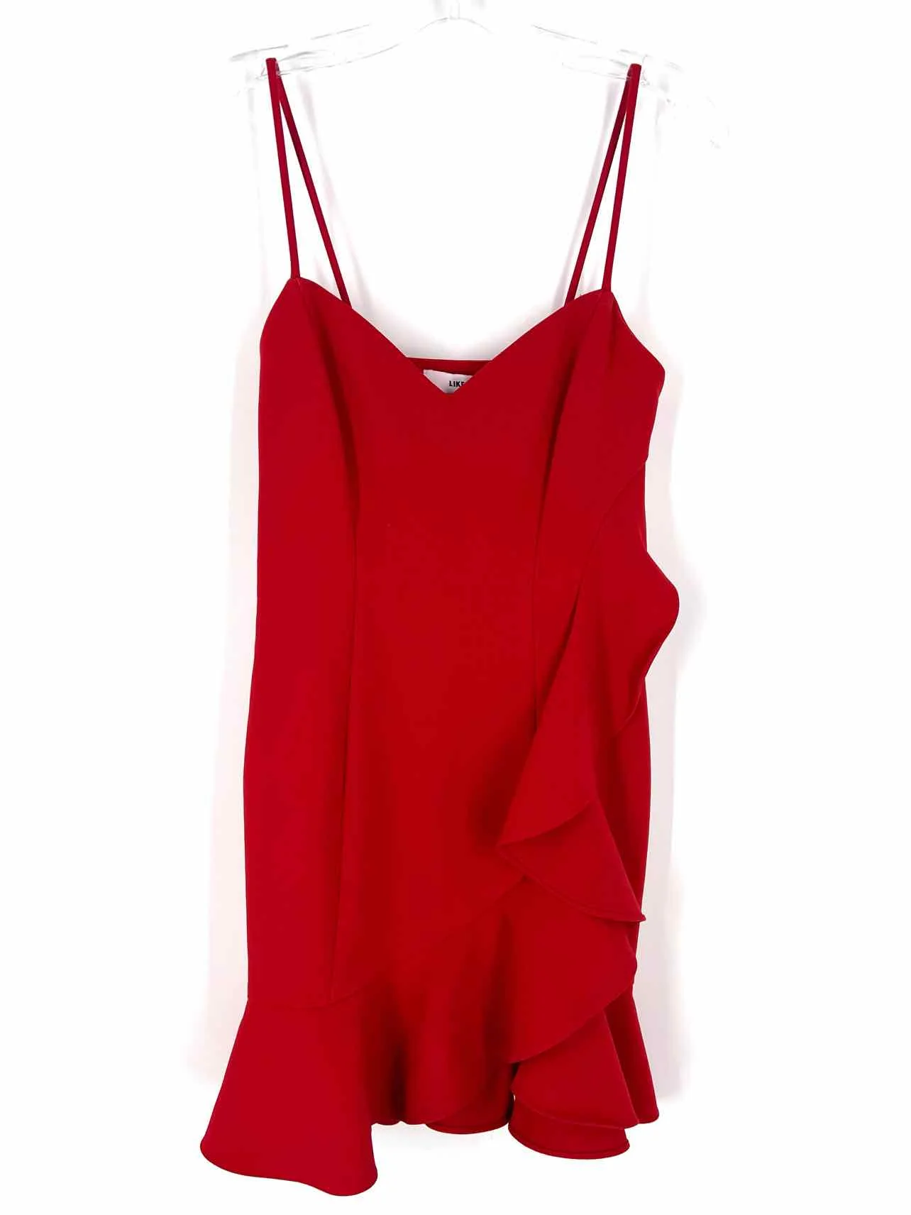Likely Size 2 Red Ruffles Designer Dress