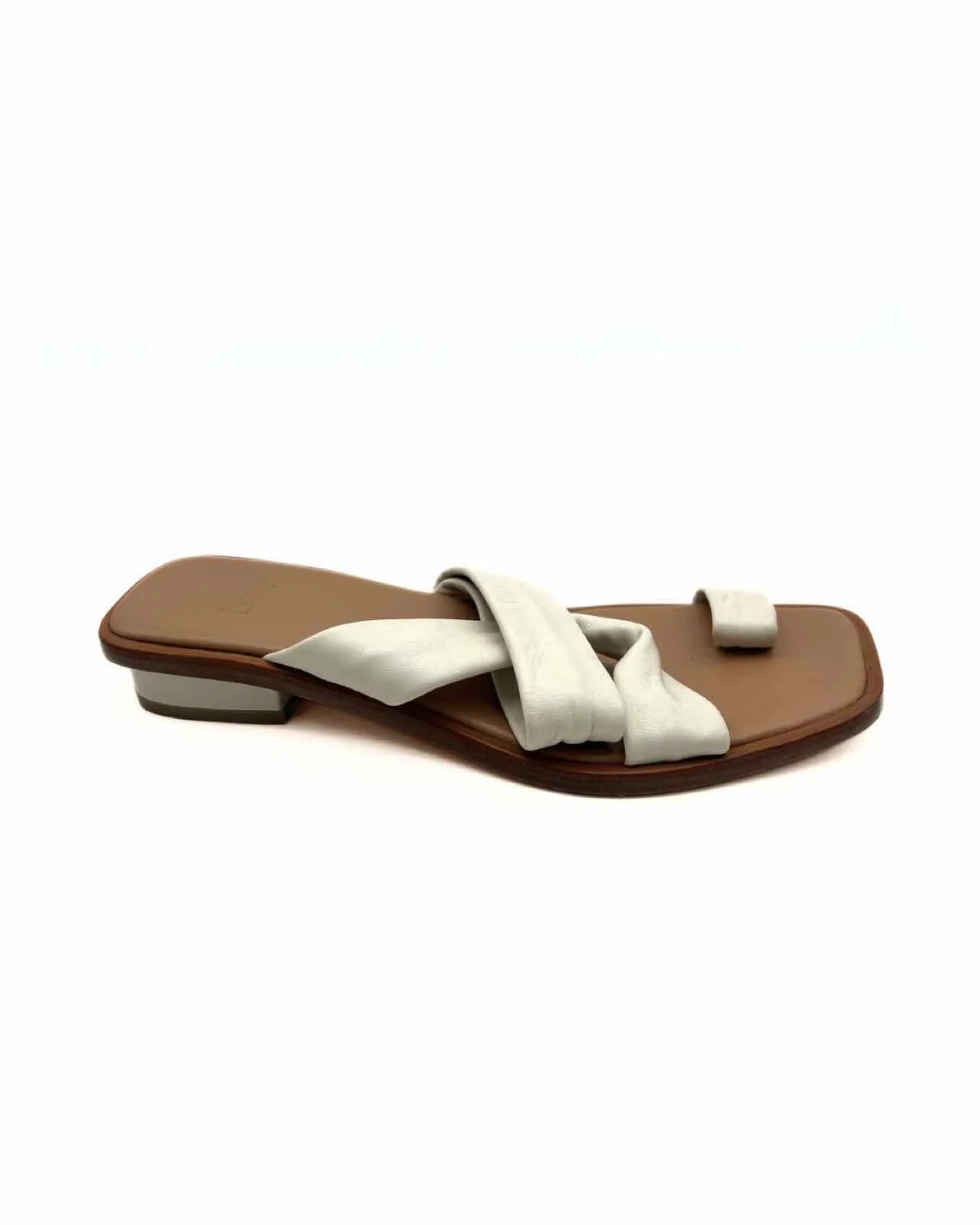LoQ Size 6.5/7 Ivory Strappy Designer Sandals - Image 5