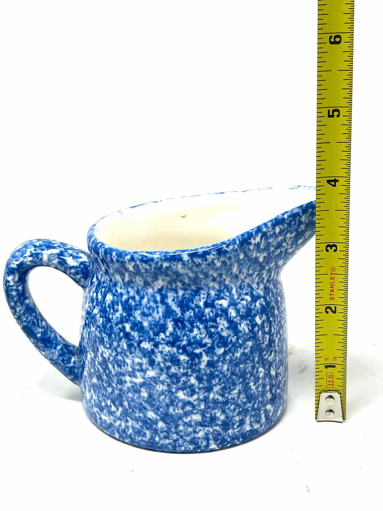 Los Angeles Pottery Blue/White Stippled Home Decor Sugar/Cream Set - Image 7