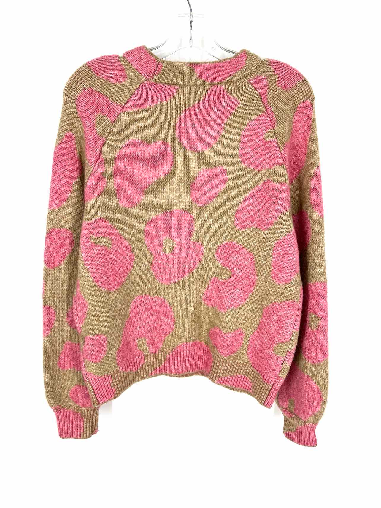 Lou & Grey Size S Brown/Pink Animal Print Knit NB Sweater - Image 2