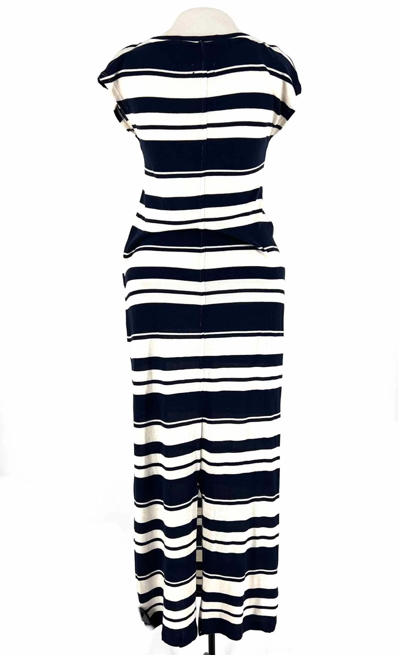 Lou & Grey Size XS Navy/Beige Stripe NEW NB Dress Maxi - Image 2
