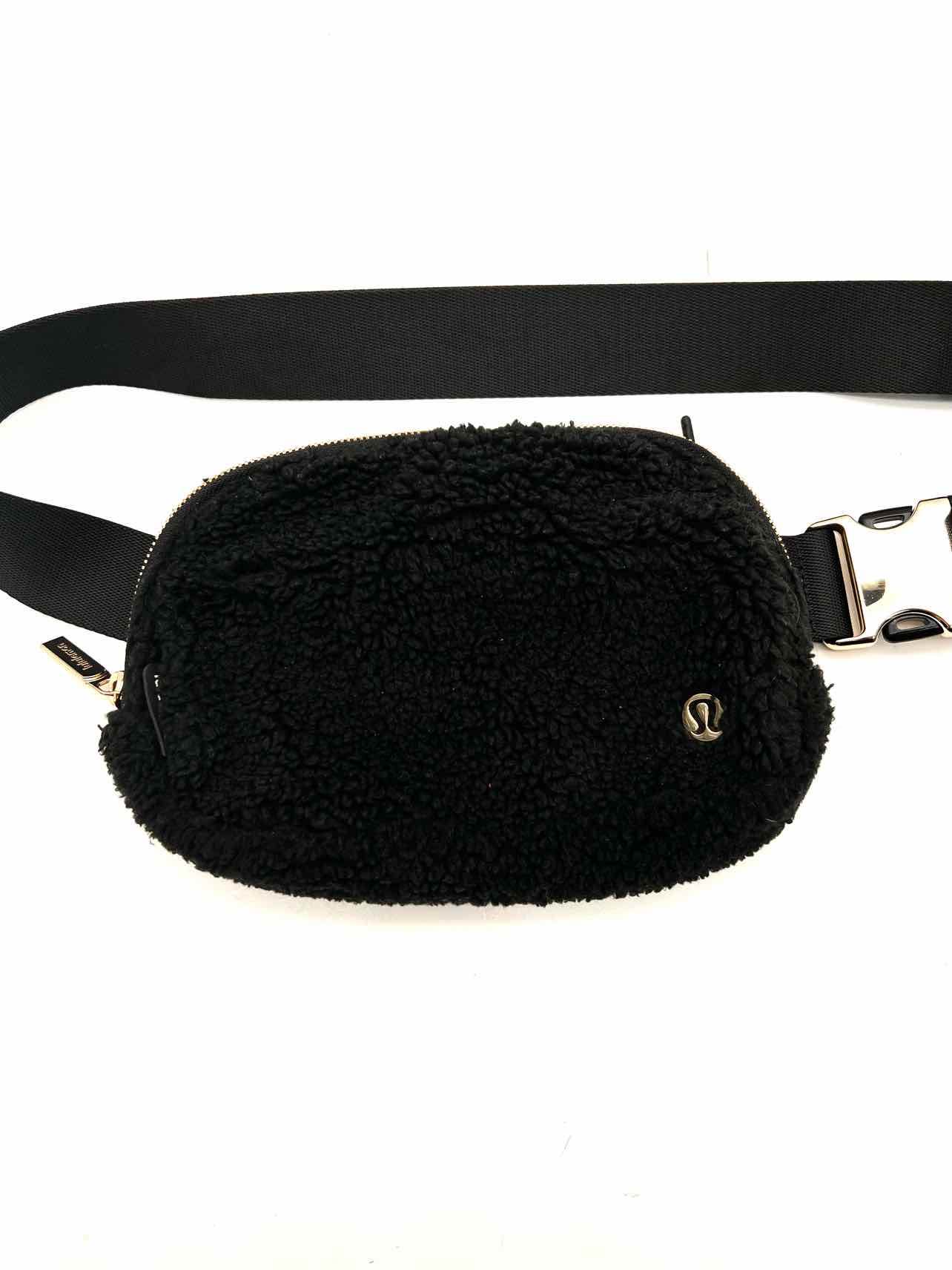 Lululemon Athletica Black/Gold Zipper Sherpa Accessories Fanny Pack - Image 2