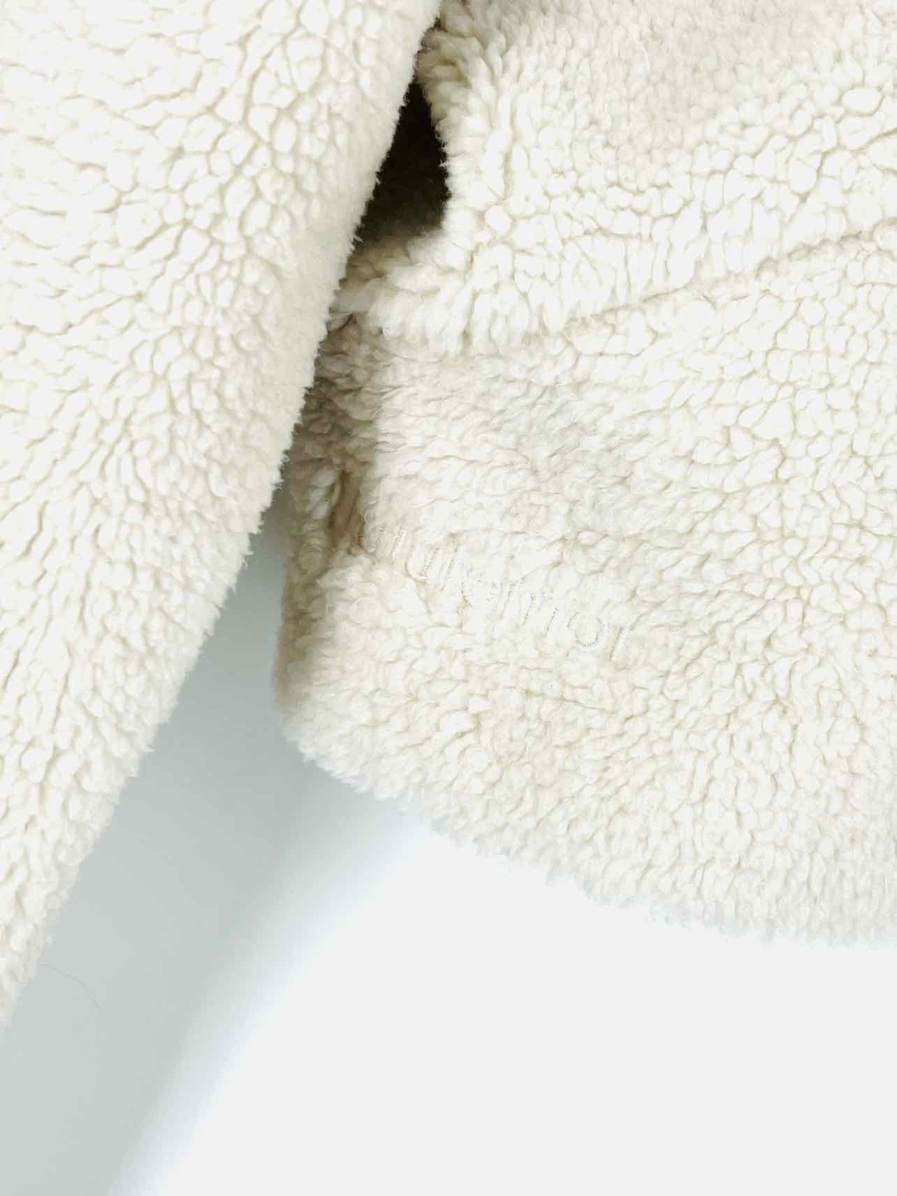 Lululemon Athletica Size XL/XXL White Half-Zip Sherpa Hooded Jackets Pullover - Image 3
