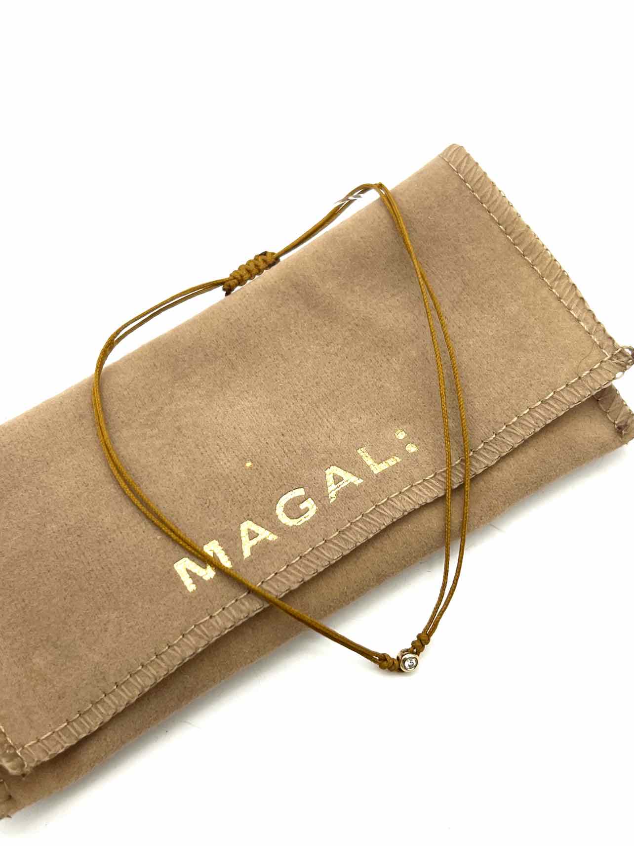 Magal Size Adj. Tan Jewel W/ BAG! Jewelry Bracelet - Image 3
