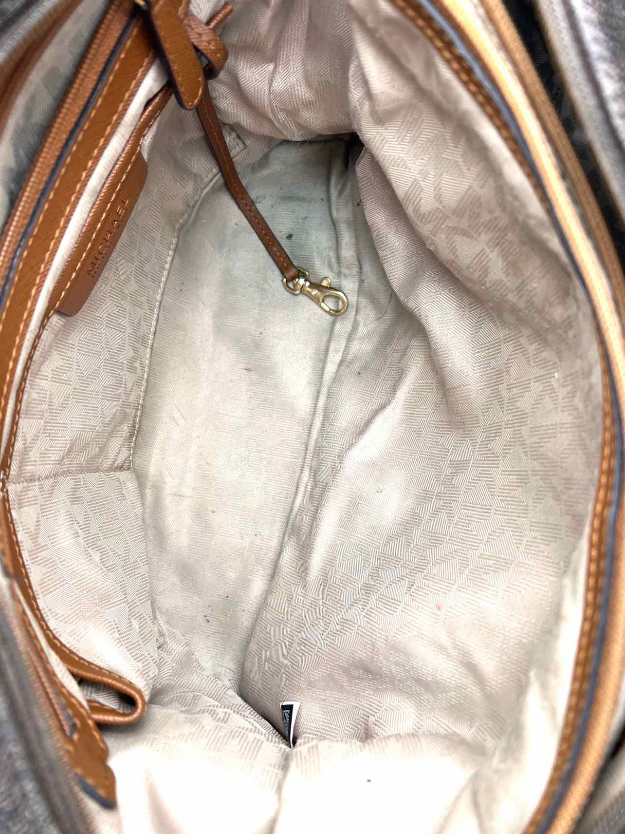 Michael Michael Kors Brown/Tan Signature Leather AS IS Designer Tote - Image 11