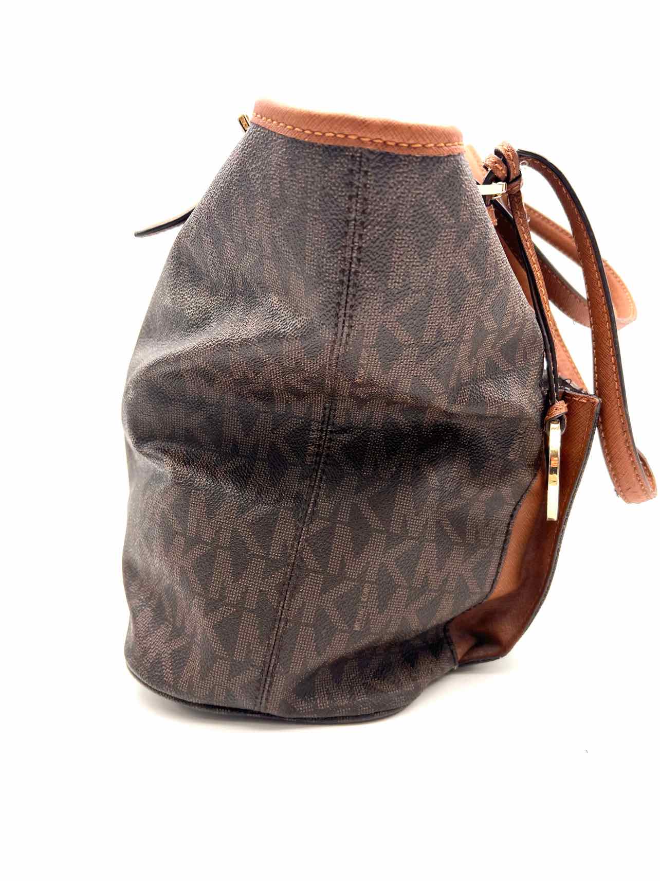 Michael Michael Kors Brown/Tan Signature Leather AS IS Designer Tote - Image 12
