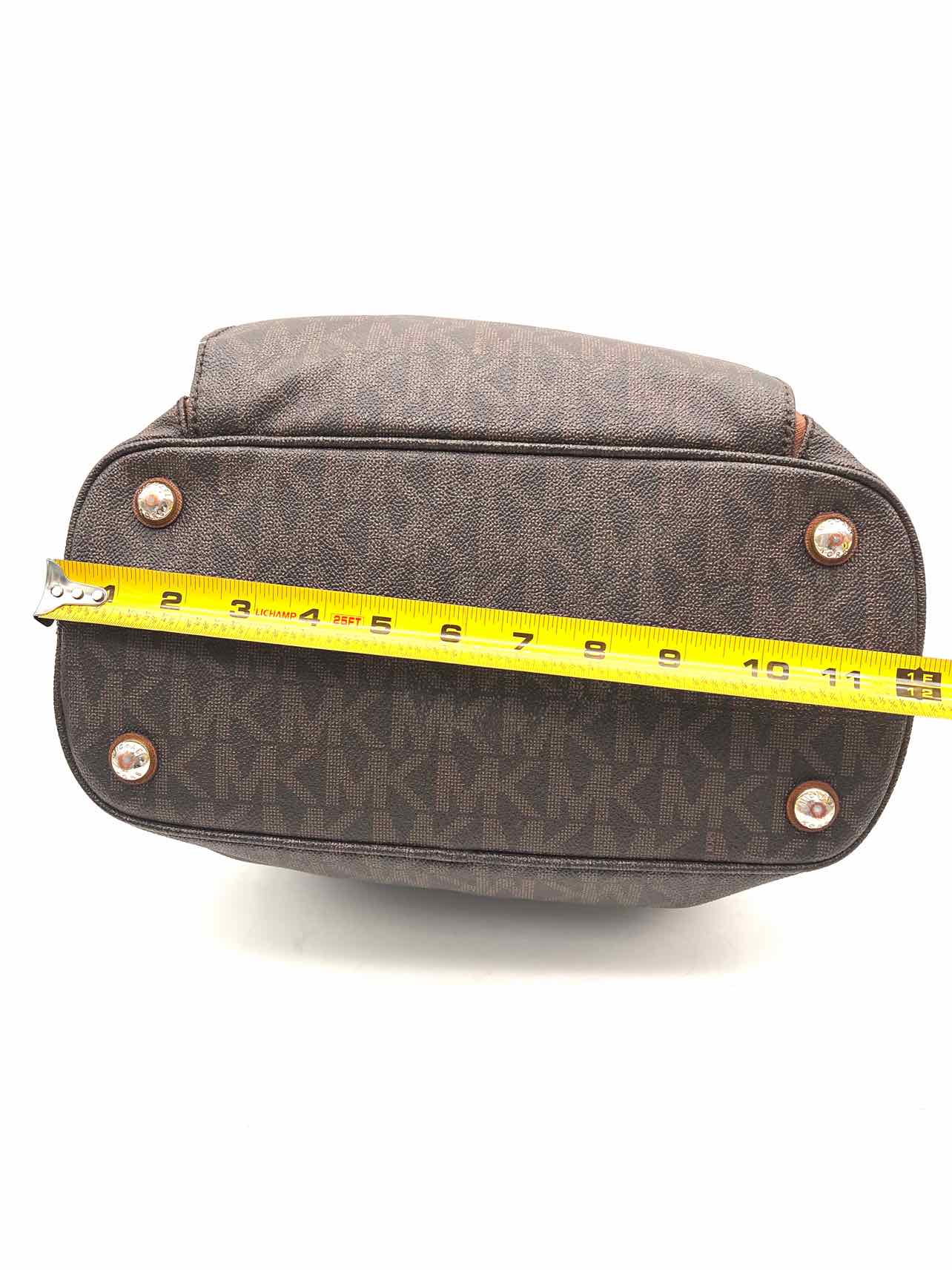 Michael Michael Kors Brown/Tan Signature Leather AS IS Designer Tote - Image 3