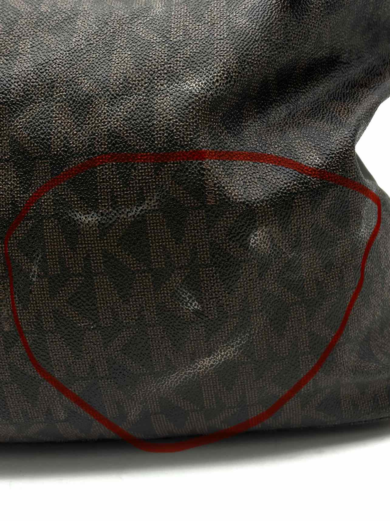 Michael Michael Kors Brown/Tan Signature Leather AS IS Designer Tote - Image 8
