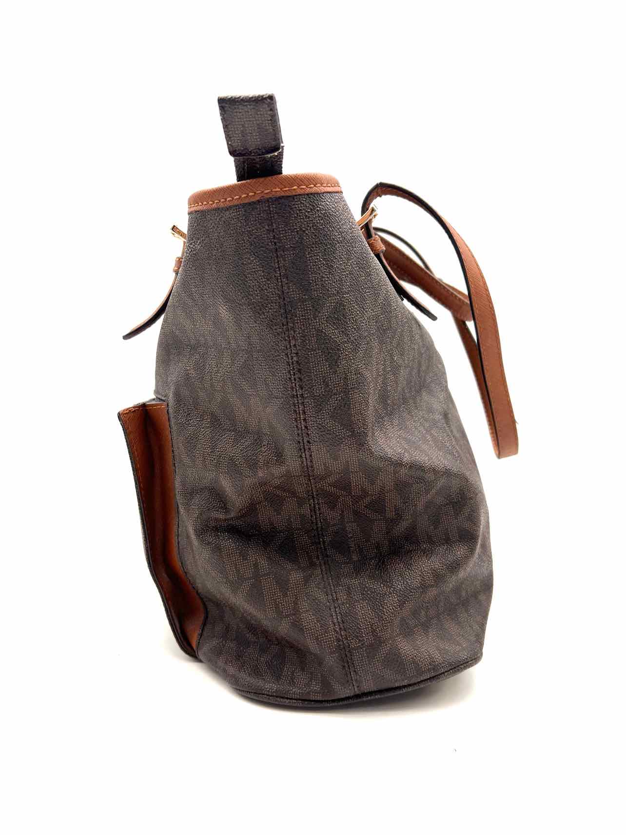 Michael Michael Kors Brown/Tan Signature Leather AS IS Designer Tote - Image 9