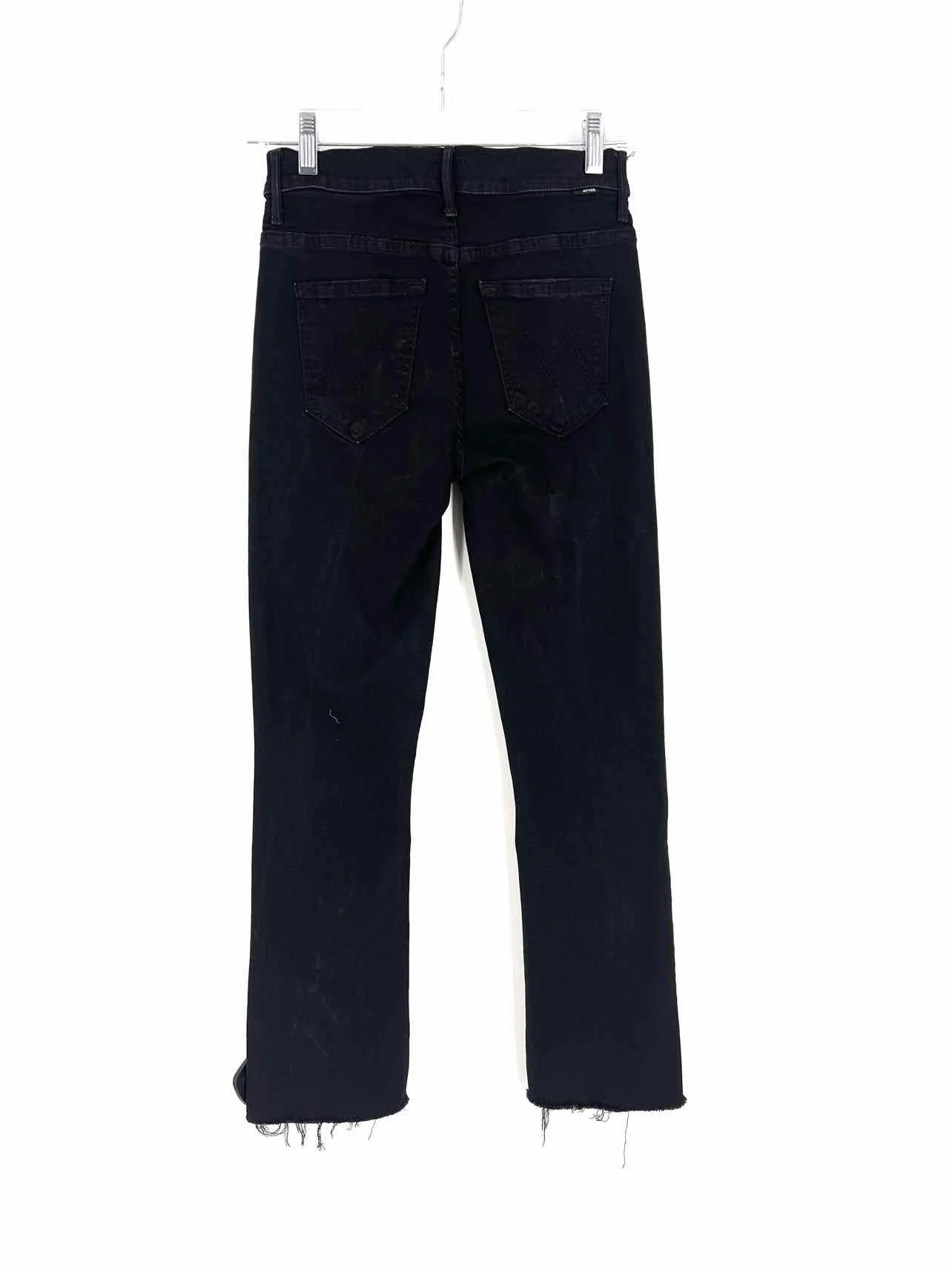 Mother Size 24=0 Black Denim Split Hem Cut-Off Premium Denim Jeans - Image 4