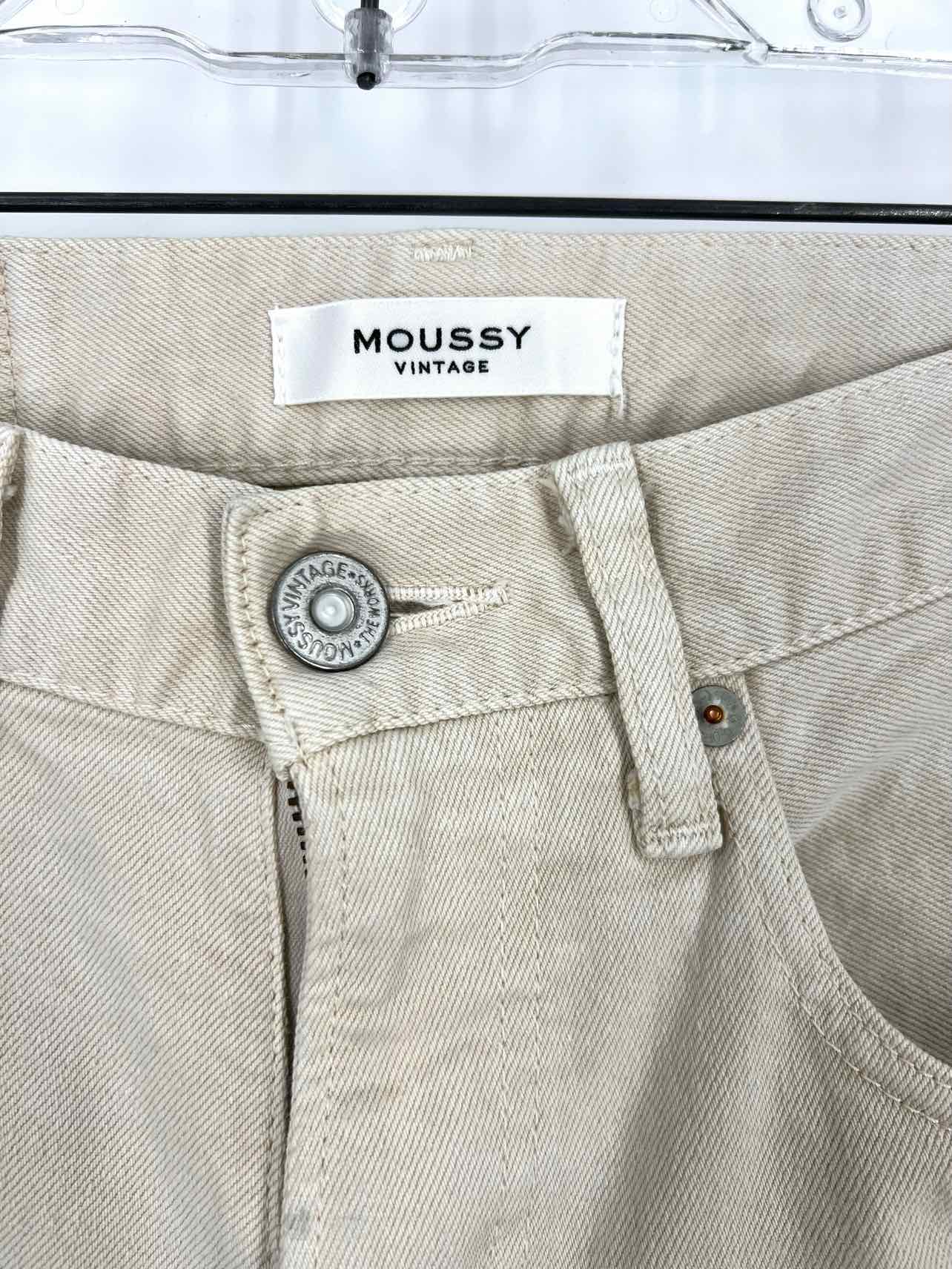 Moussy Size 26=2 Beige Denim Premium Denim Jeans - Image 3