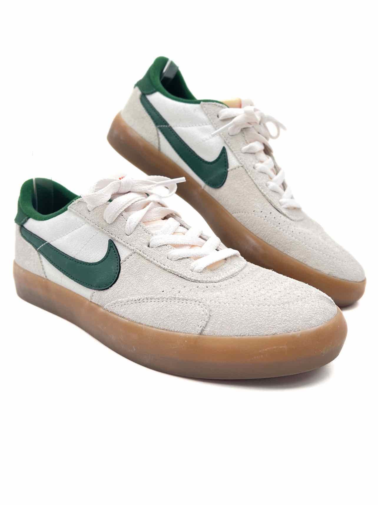 Nike Size 7.5 Wh/Gr/Br Lace-Up Suede/Fabric Men's Shoes Sneakers- Men's