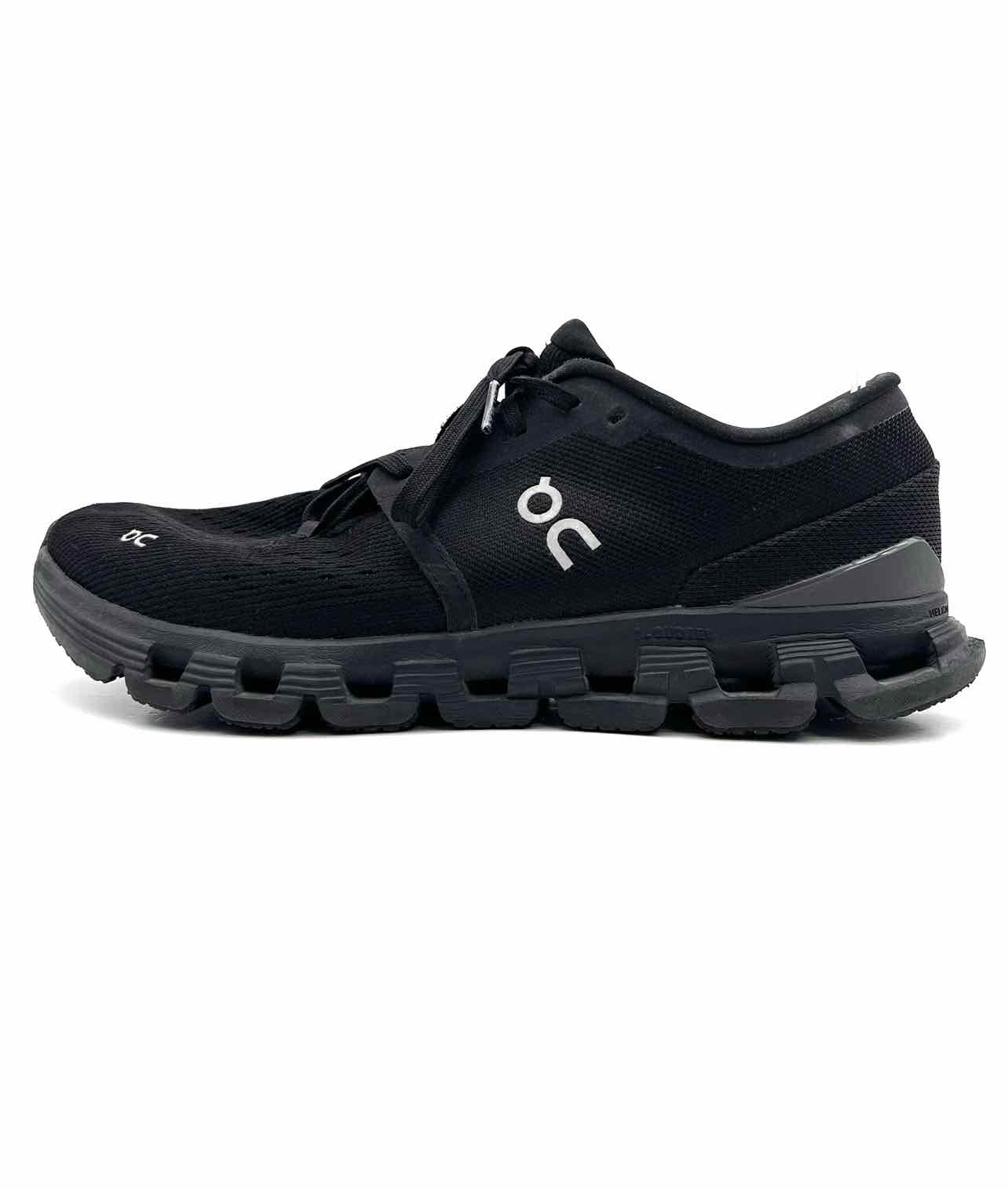 ON Size 10 Black Lace-Up Knit AS IS Shoes Sneakers - Image 2