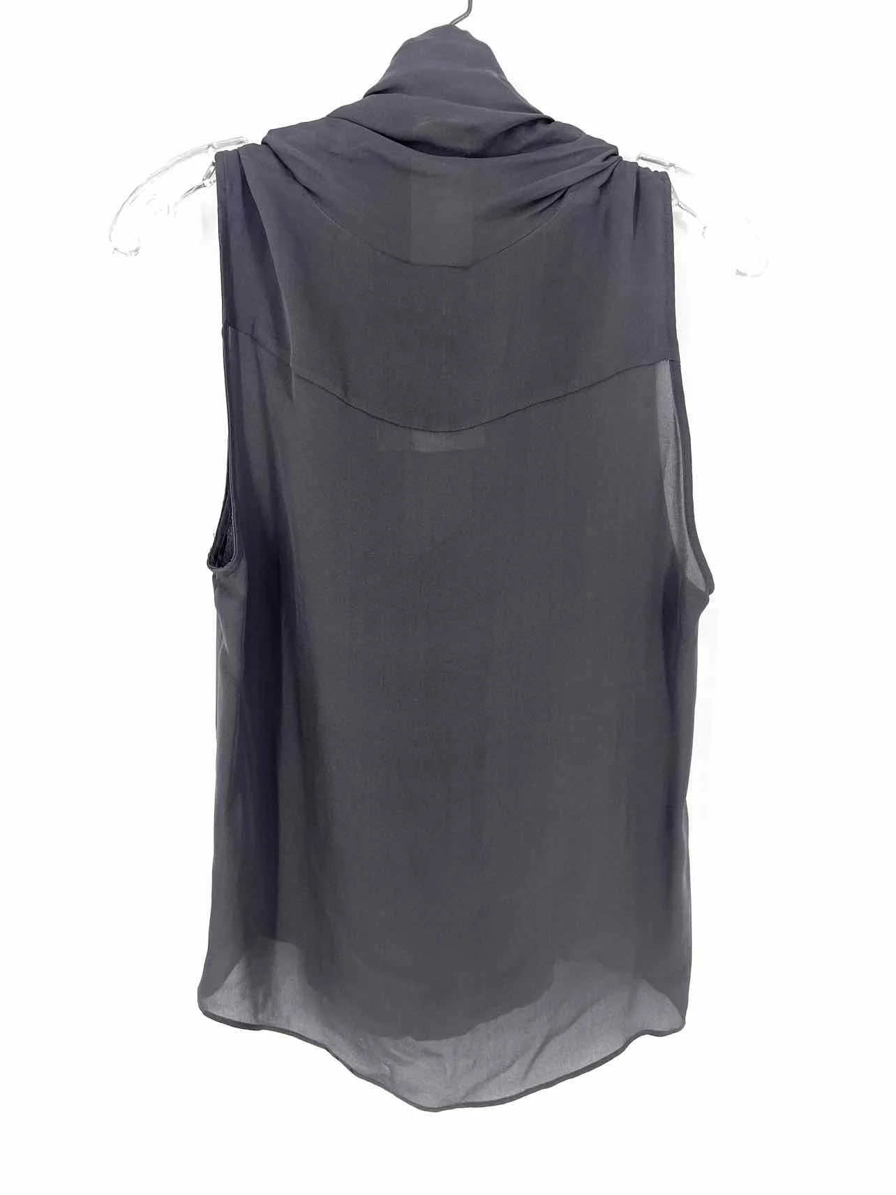 Parker Size XS Gray Cowlneck Silk NEW Designer Top-Sleeveless - Image 2