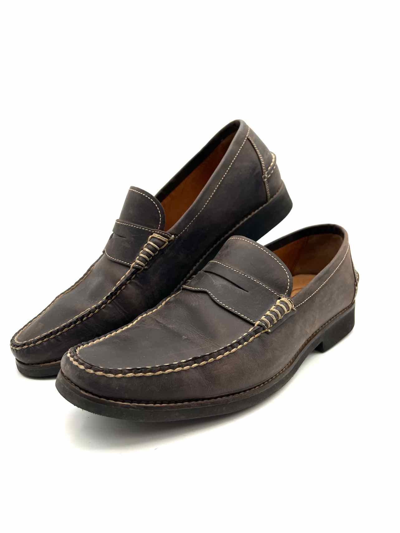 Peter Millar Size 10.5 Dk Brown Leather Men's Shoes Loafers- Men's