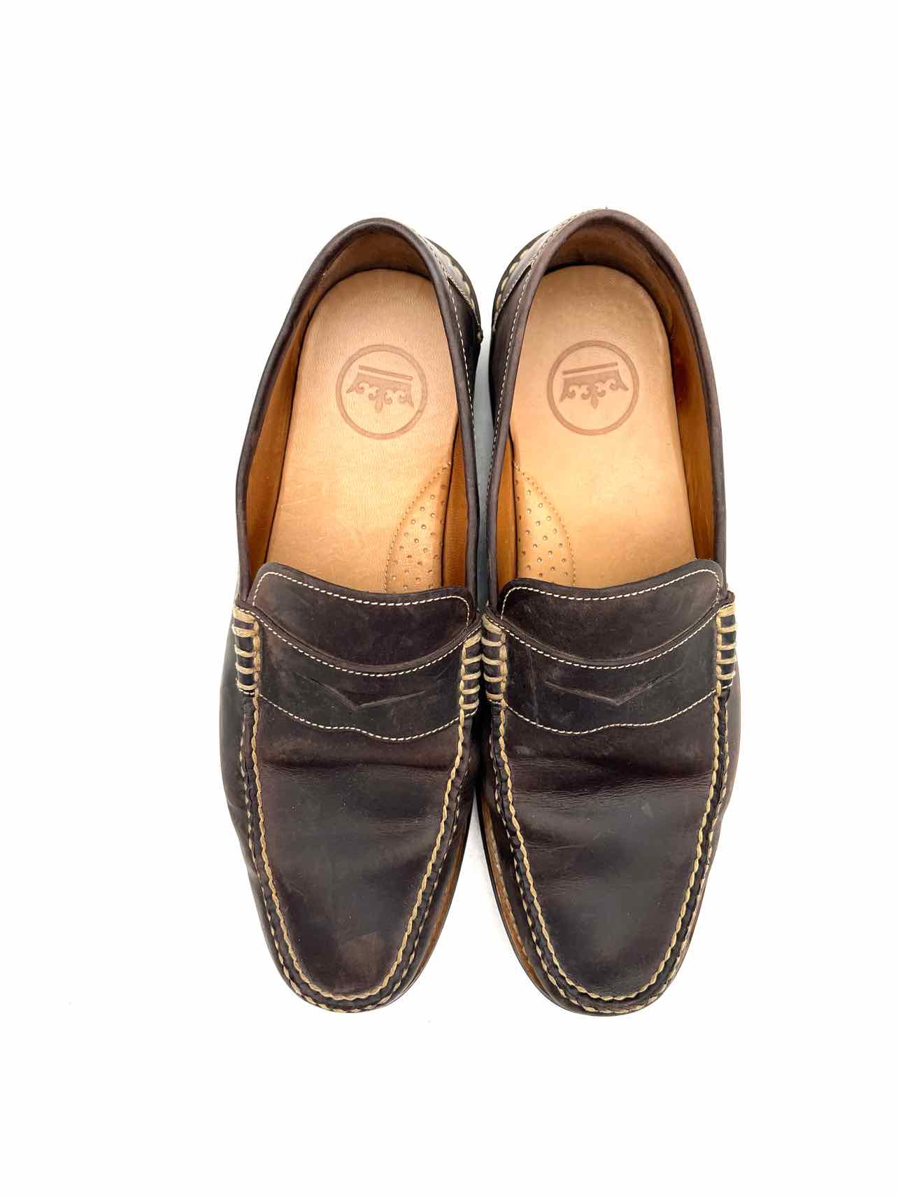 Peter Millar Size 10.5 Dk Brown Leather Men's Shoes Loafers- Men's - Image 3