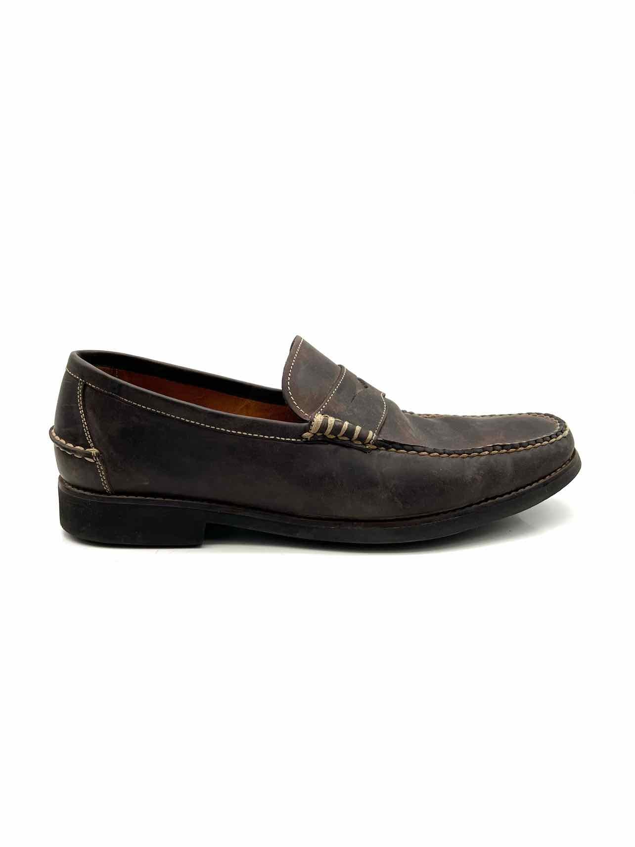 Peter Millar Size 10.5 Dk Brown Leather Men's Shoes Loafers- Men's - Image 4