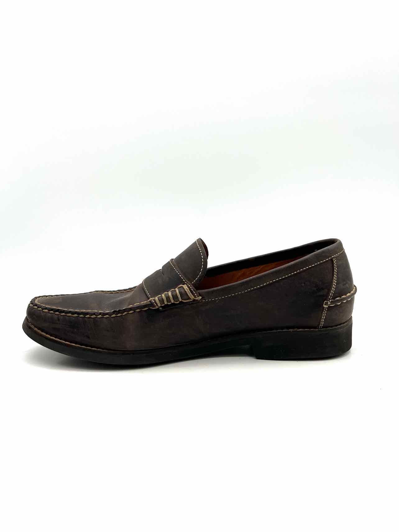 Peter Millar Size 10.5 Dk Brown Leather Men's Shoes Loafers- Men's - Image 5