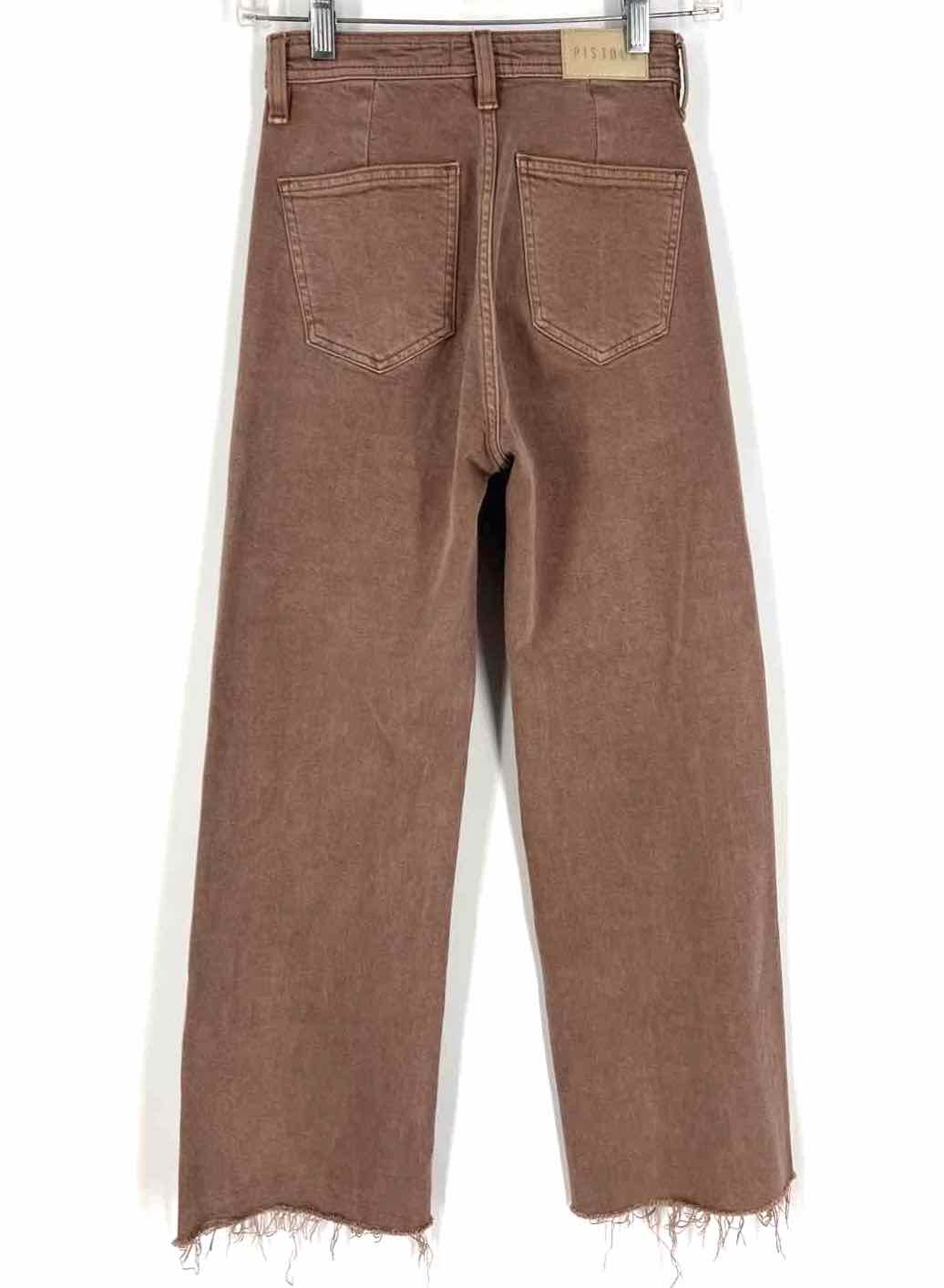 Pistola Size 24=0 Brown Cut-off Denim Premium Denim Jeans - Image 3