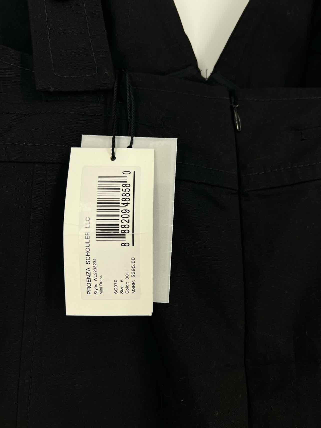 Proenza Schoulder Size 6 Black Sleeveless Cotton NEW Designer Dress - Image 3