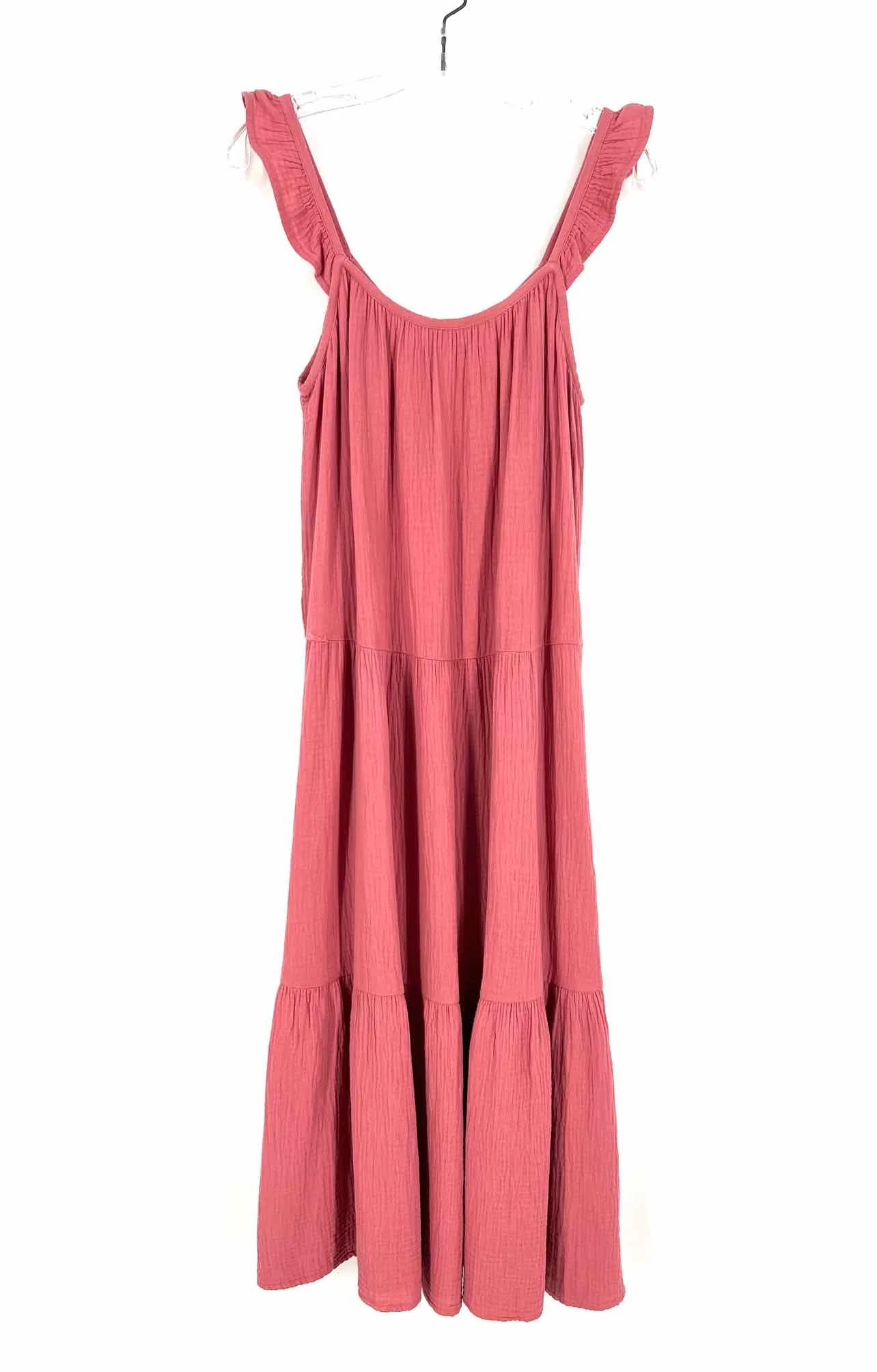 Rails Size M Dusty Rose Gauze Ruffle Sleeve Designer Dress Maxi