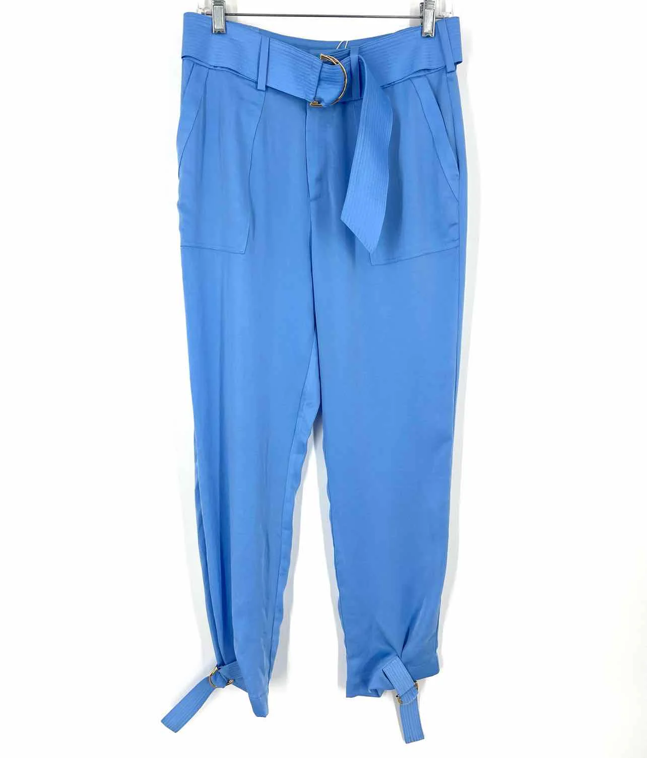 Ramy Brook Size 6 Sky Blue Self-Tie Satin NEW Designer Pants