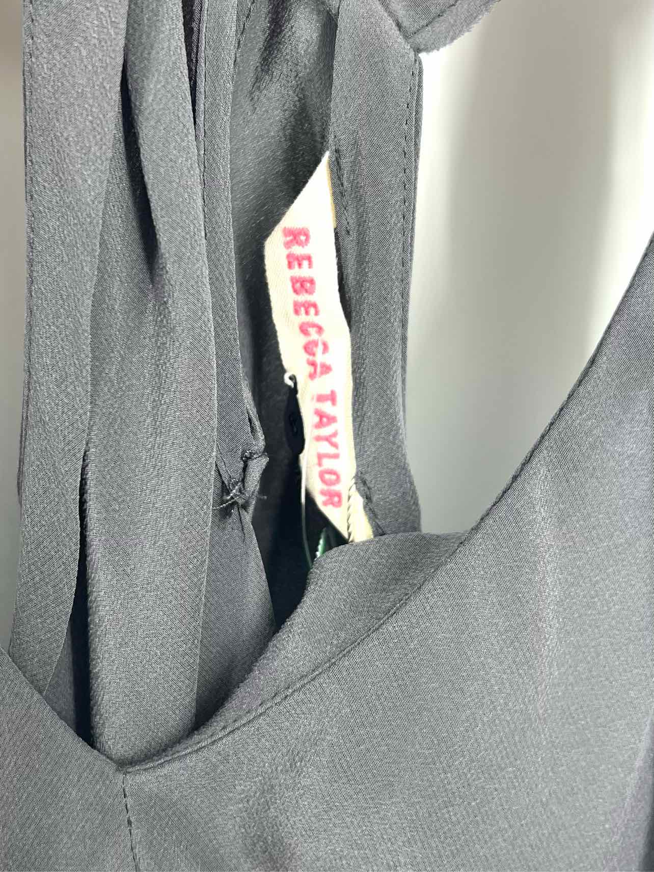 Rebecca Taylor Size 2 Gray/Blue Sequined Trim NEW Designer Top-Sleeveless - Image 3