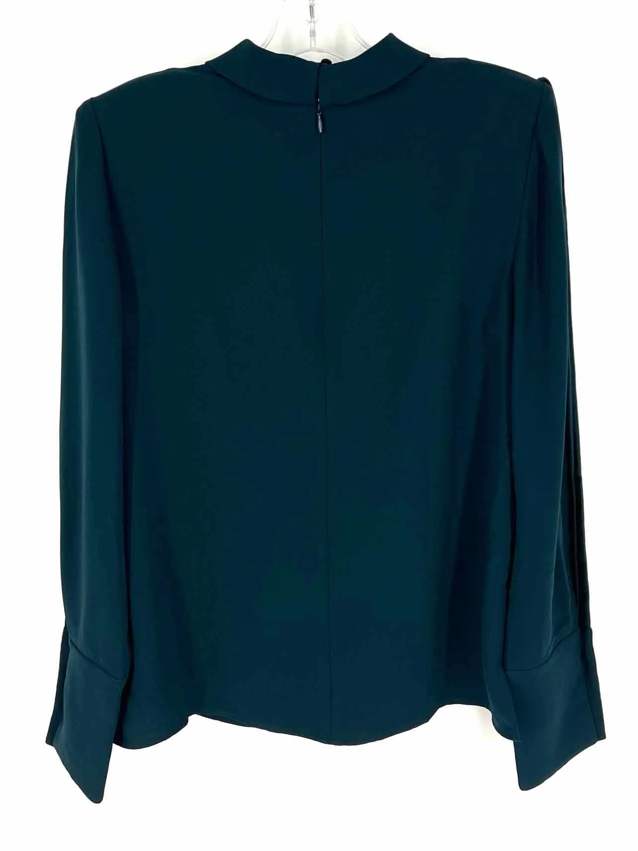 Reiss Size 8 Dk Emerald Shoulder Pads Keyhole Designer Top-Long Sleeve - Image 2