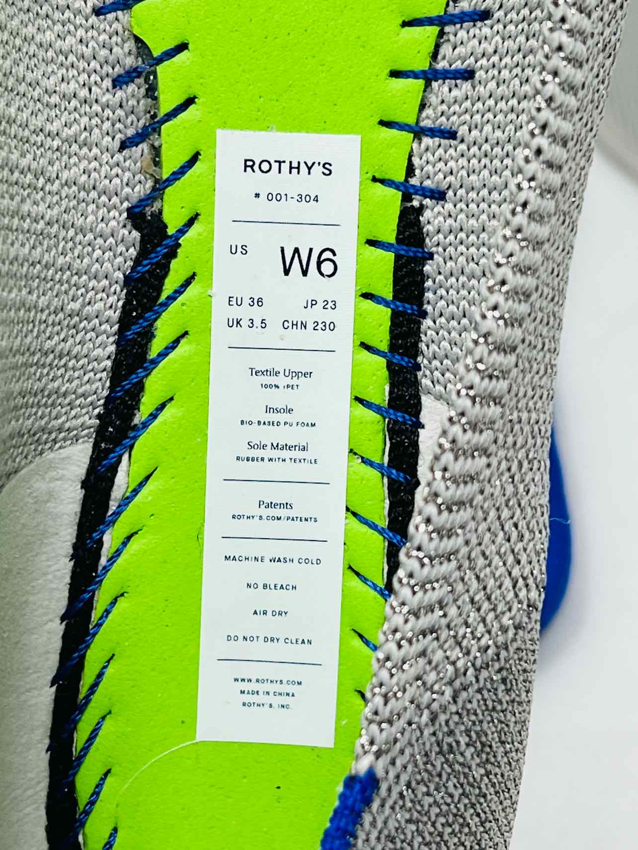 Rothy's Size 6 Gray/Silver Glitter Knit Shoes Flats - Image 7