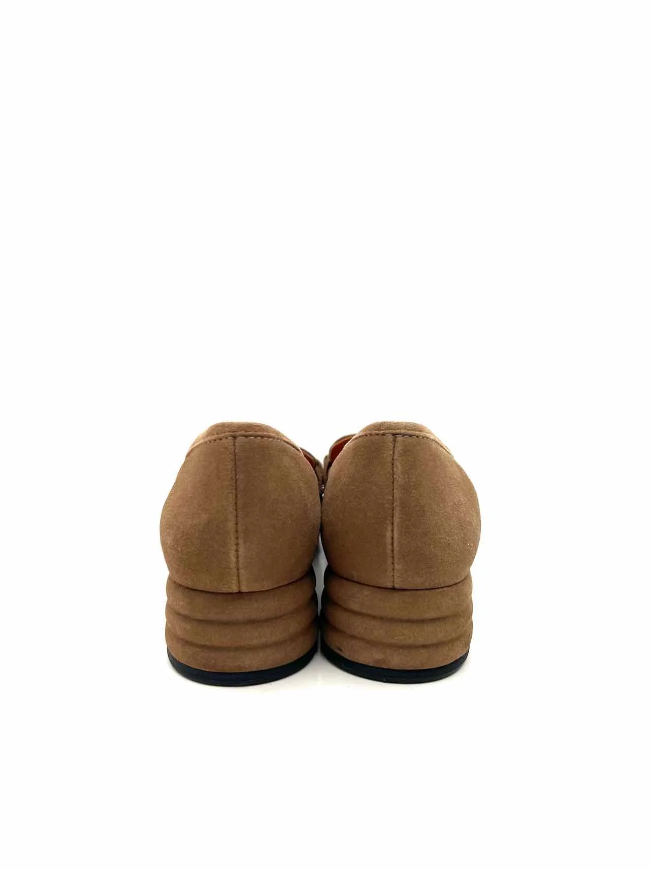 Saint G Size 7 Brown/Gold Horsebit Suede Shoes Loafers - Image 5