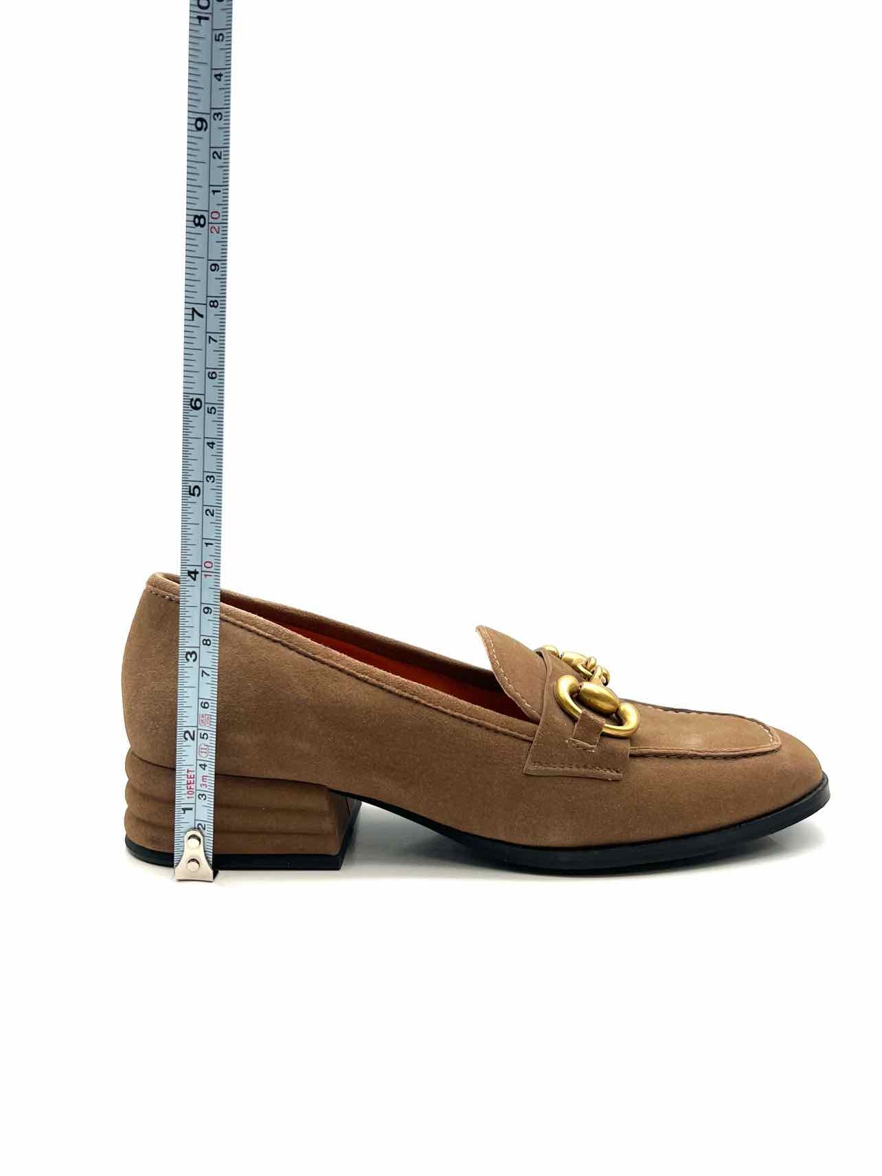 Saint G Size 7 Brown/Gold Horsebit Suede Shoes Loafers - Image 7