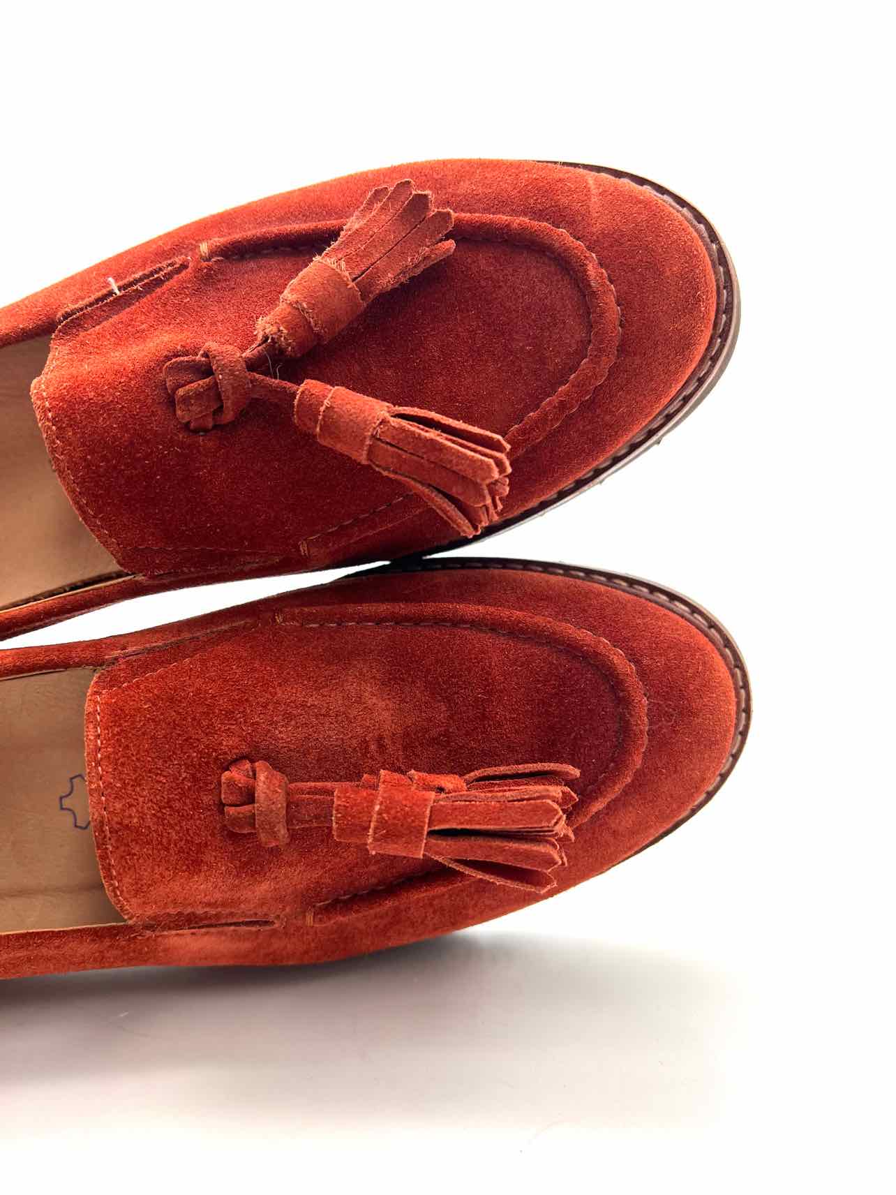 Samuel Hubbard Size 6 Rust Tassels Suede Shoes Loafers - Image 6