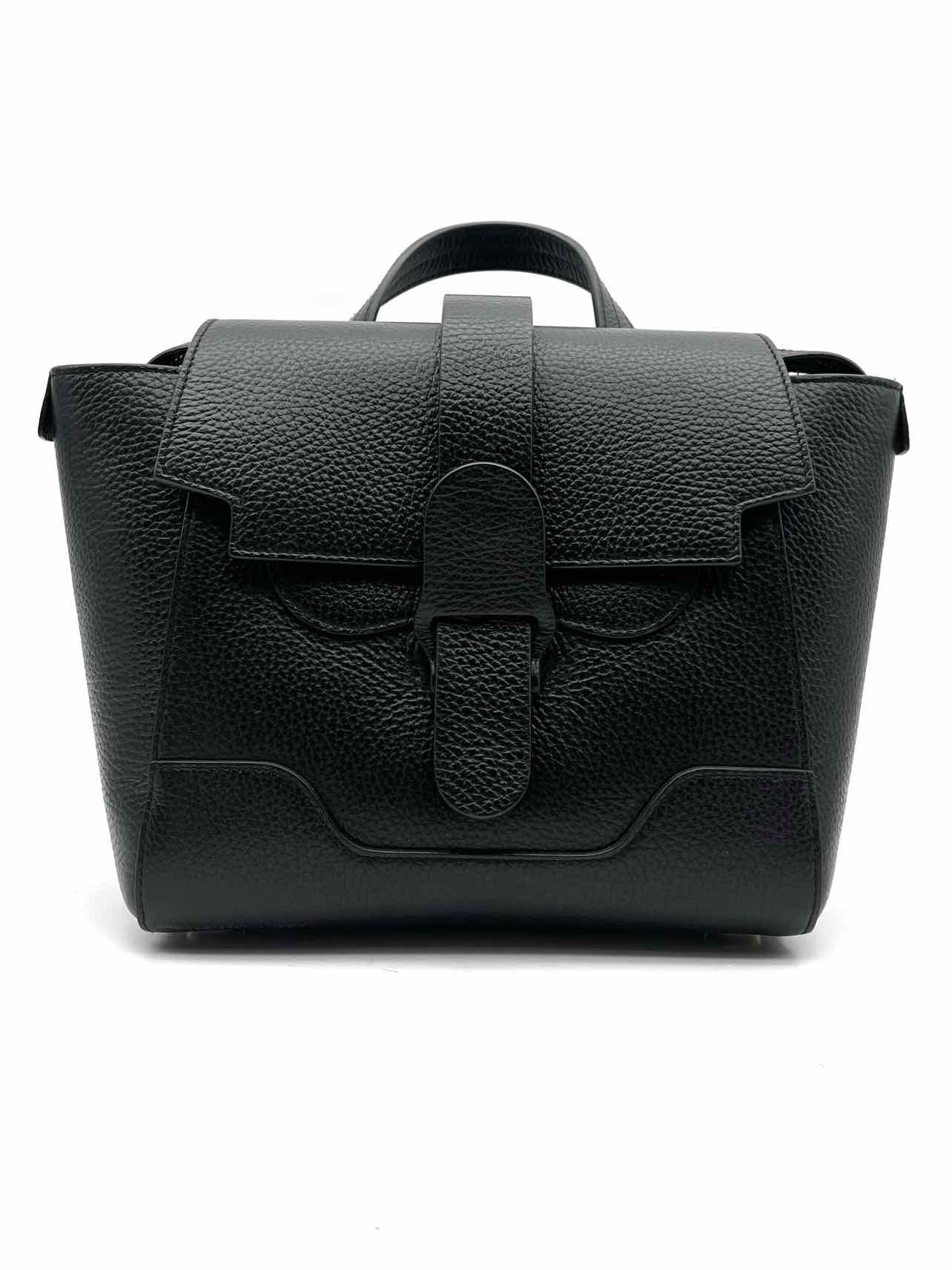 Senreve Black/Gold Convertible Pebbled Leather W/ BAG! Designer Satchel