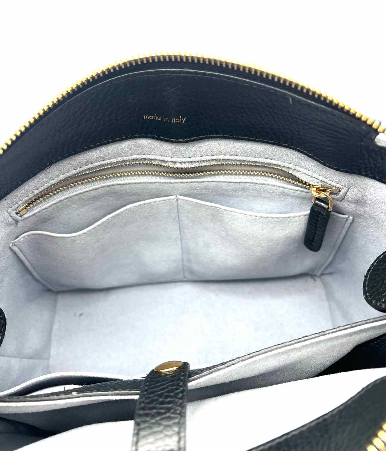 Senreve Black/Gold Convertible Pebbled Leather W/ BAG! Designer Satchel - Image 10