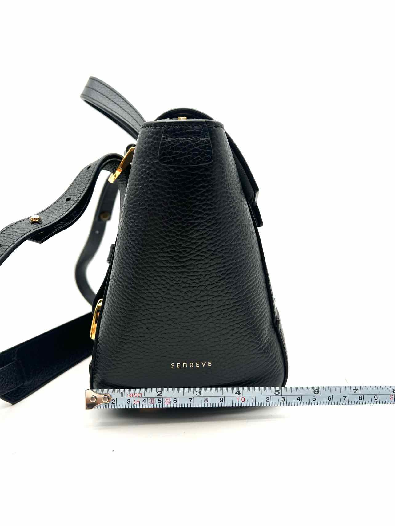 Senreve Black/Gold Convertible Pebbled Leather W/ BAG! Designer Satchel - Image 14
