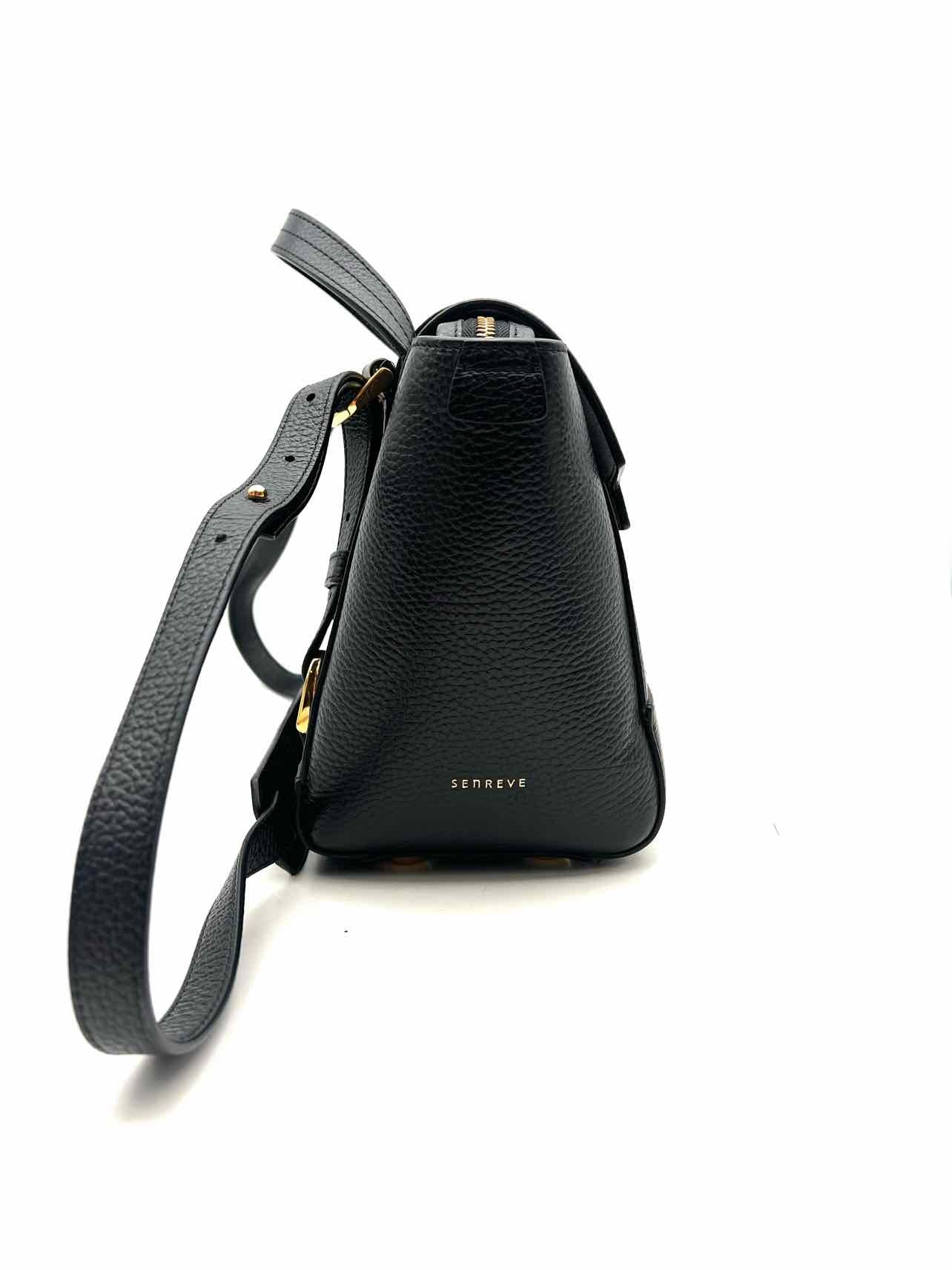 Senreve Black/Gold Convertible Pebbled Leather W/ BAG! Designer Satchel - Image 3