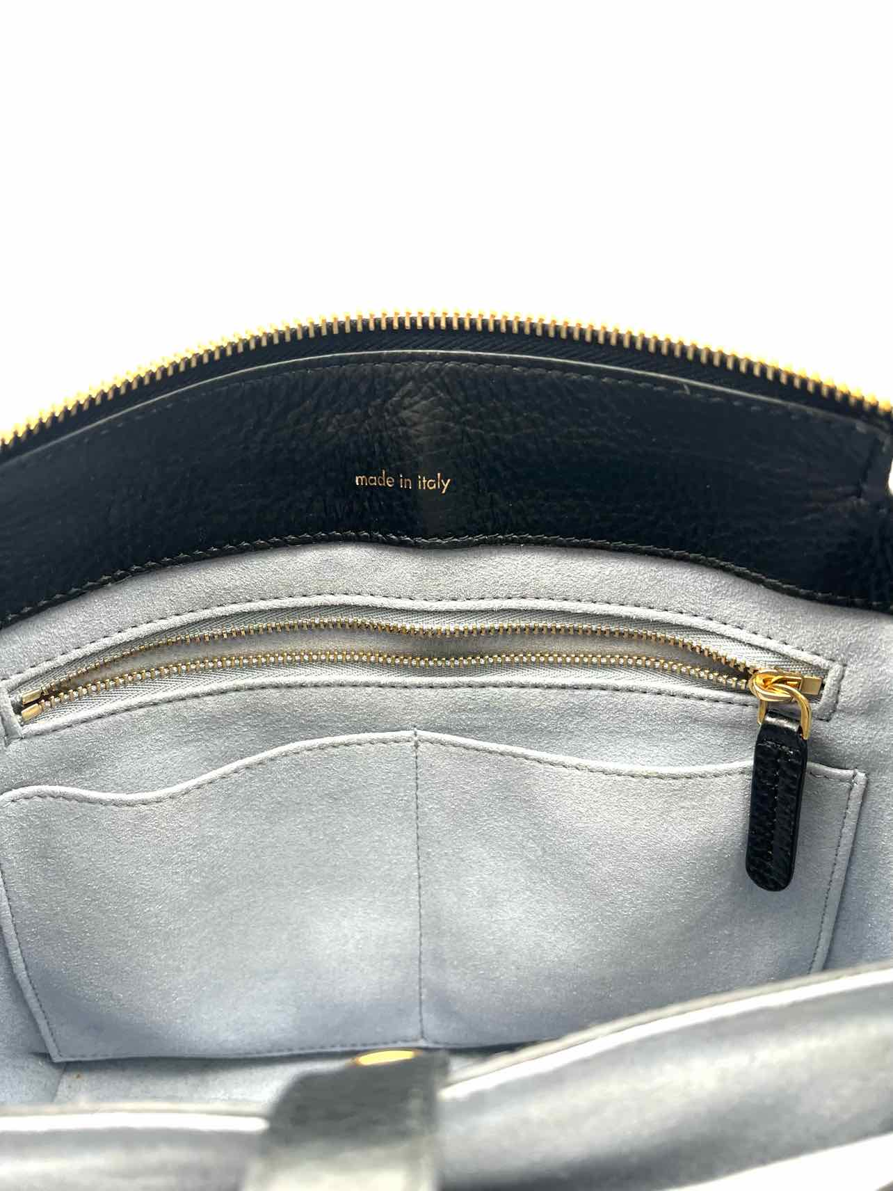 Senreve Black/Gold Convertible Pebbled Leather W/ BAG! Designer Satchel - Image 9