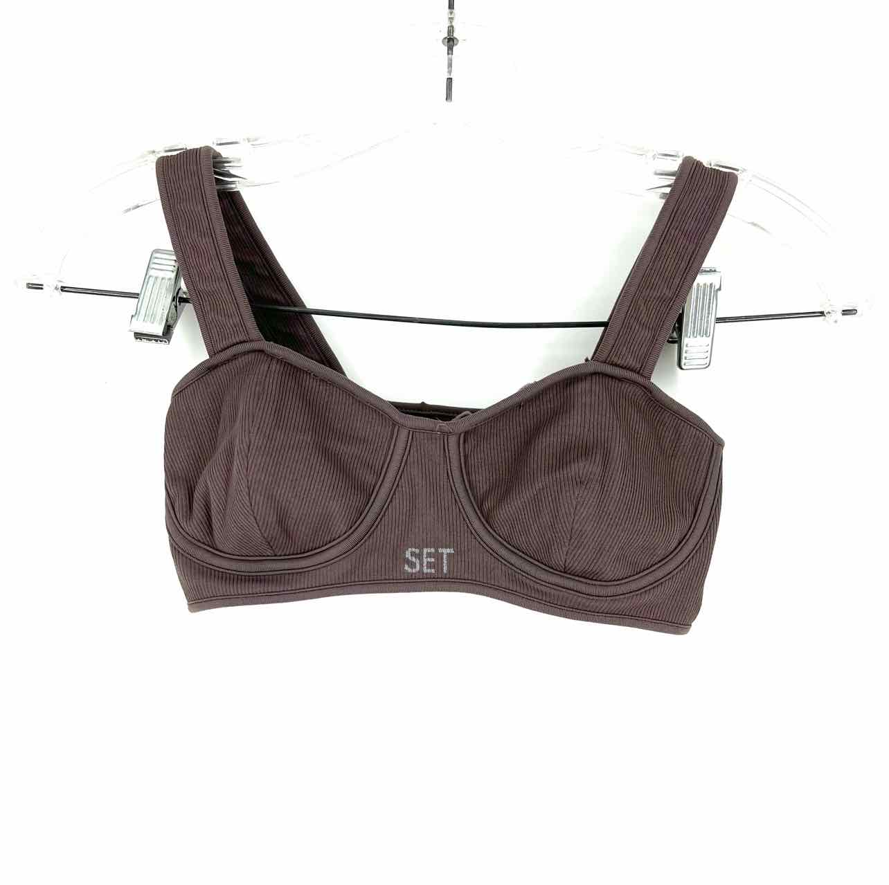 Set Active Size S Purple Ash Ribbed Stretch Activewear Activewear Set - Image 2
