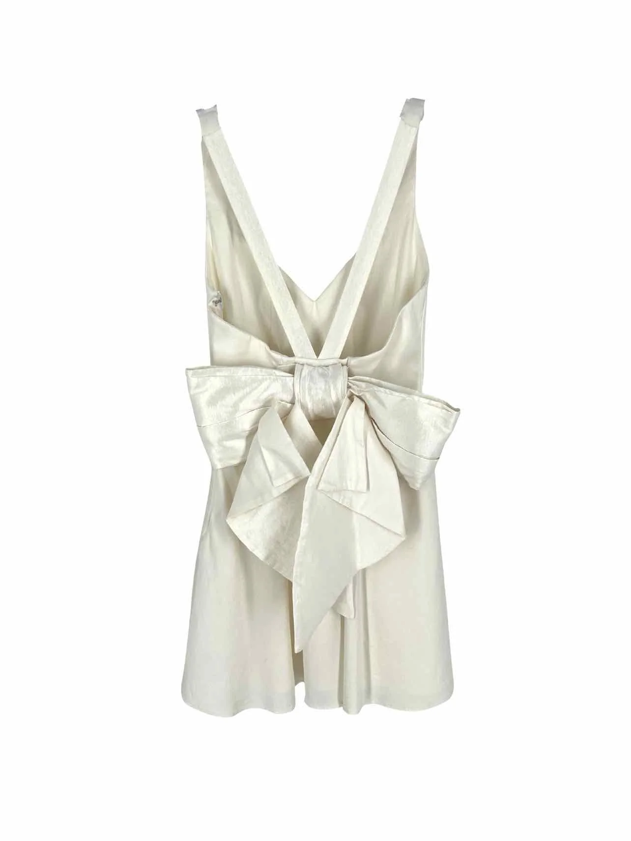 Show Me Your Mumu Size XS Cream Bow(s) Designer Dress - Image 2