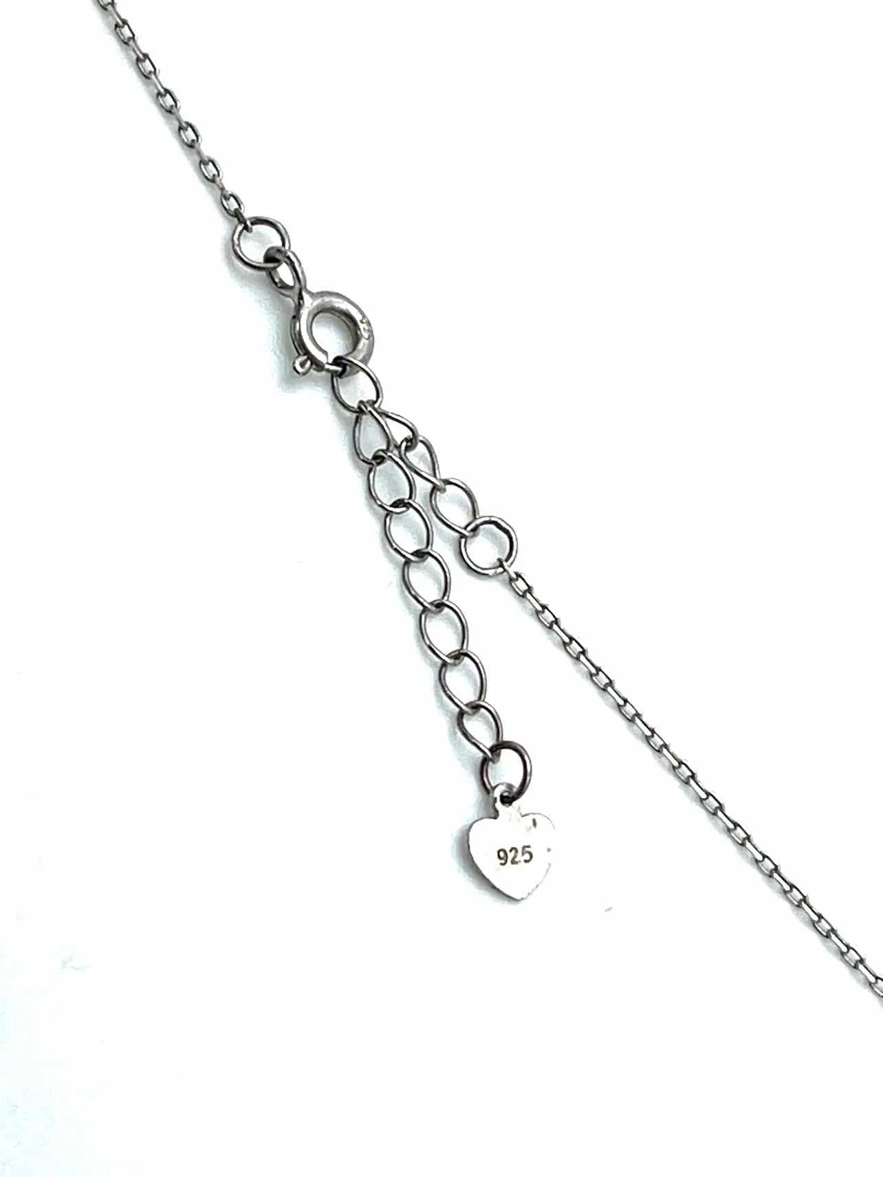 Silver/Clear Pendant Sterling Silver Jewelry Necklace - Image 4