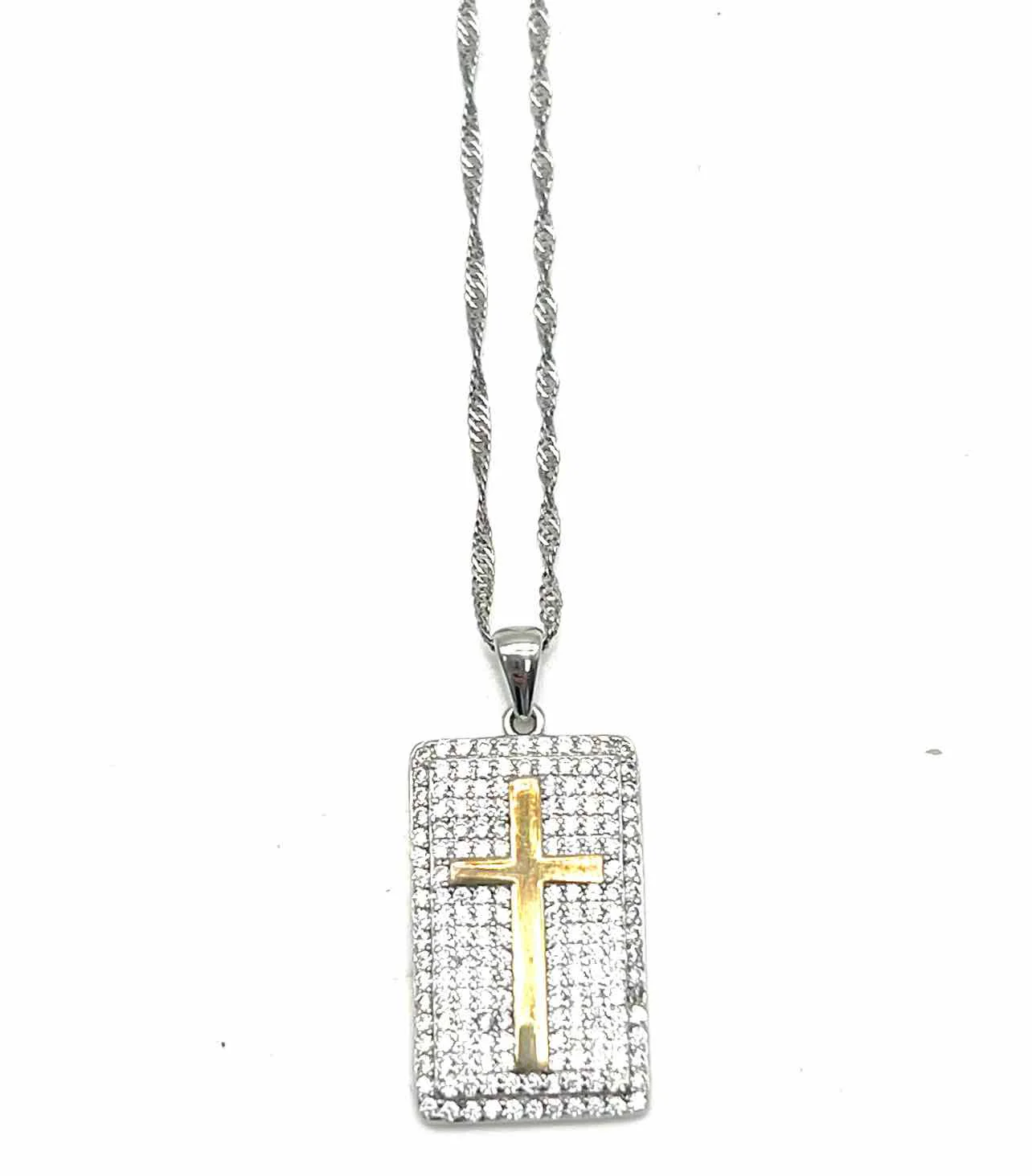 Silver/Gold Pendant Cross Sterling Silver Jewelry Necklace