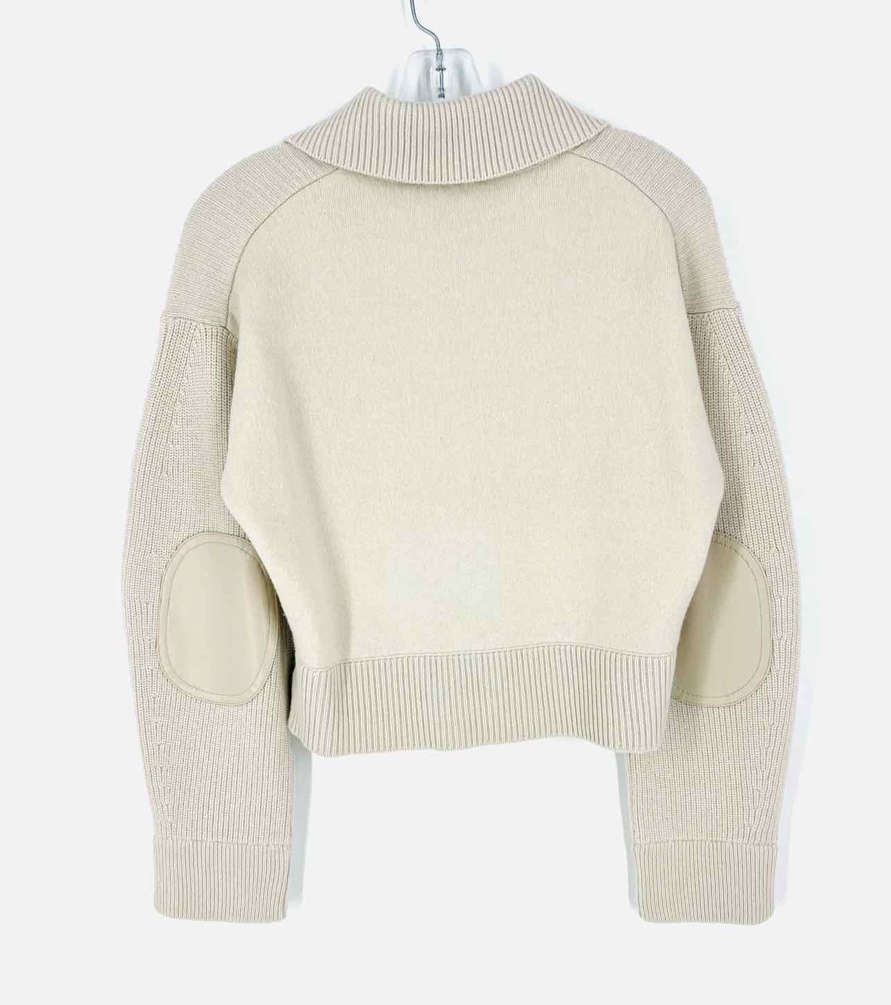 Simkhai Size S Beige Oversized Collar Half-Zip NEW Designer Pullover - Image 4
