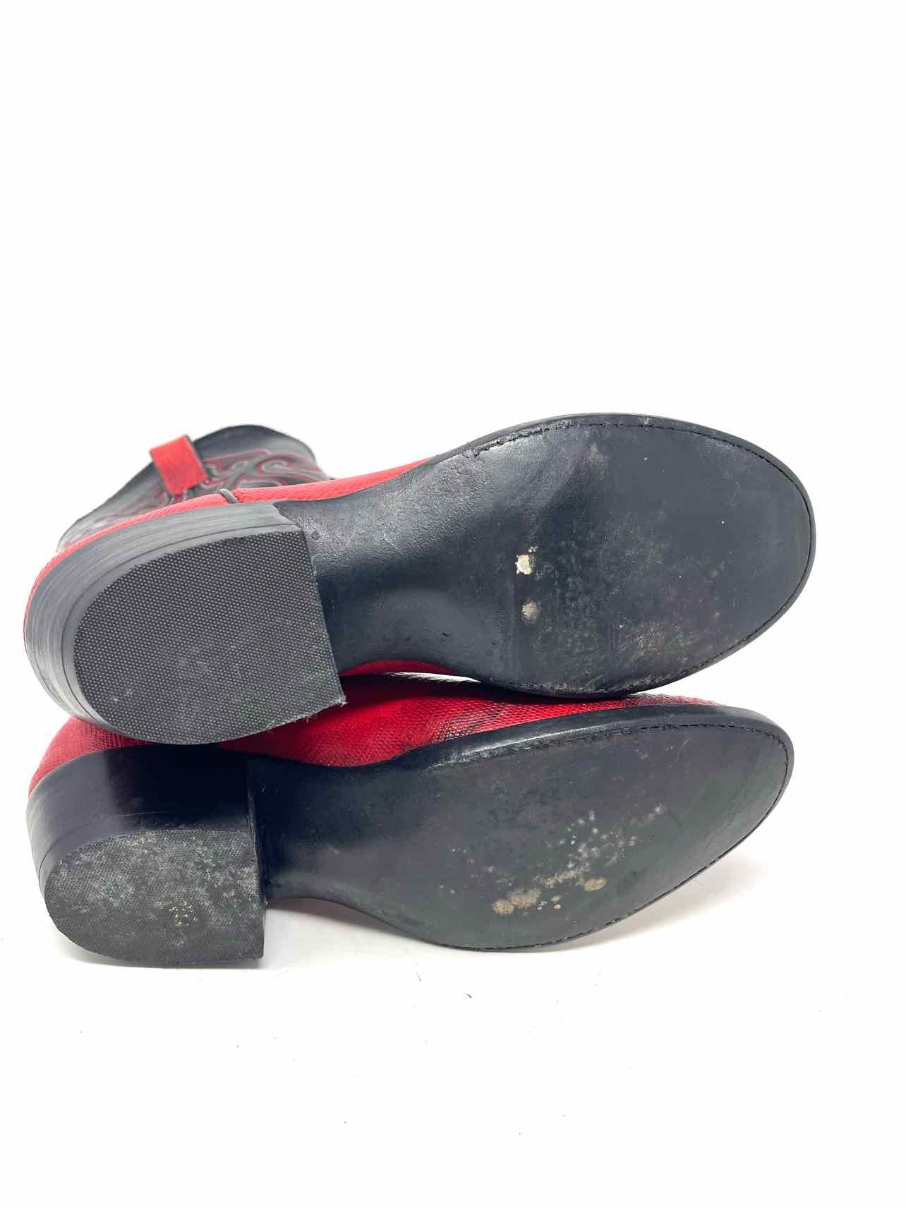Caboots Size 9? Black/Red Reptile Stitched Men's Shoes Boots- Men's - Image 5