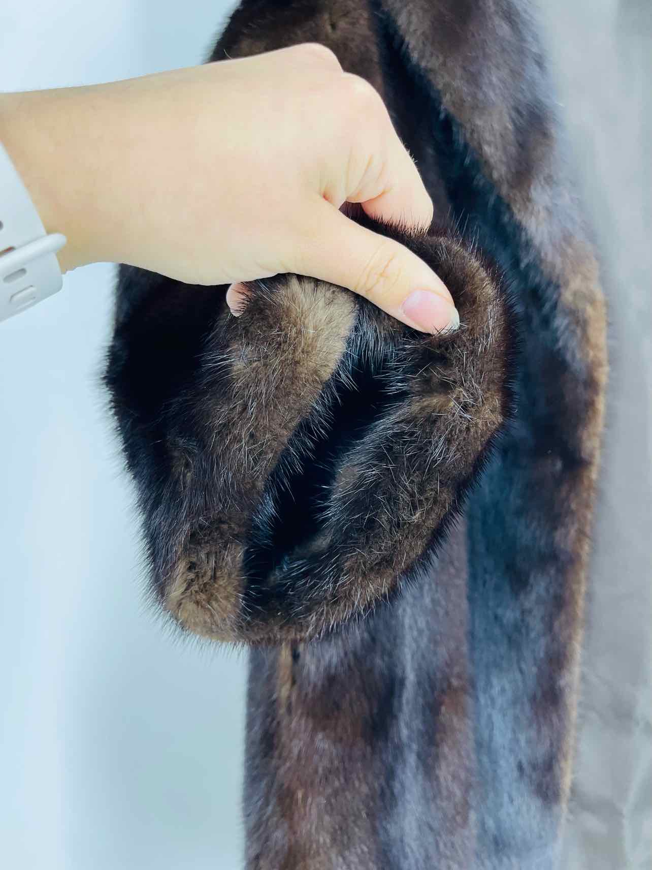 Size M/L Brown Fur Coats Coat - Image 3