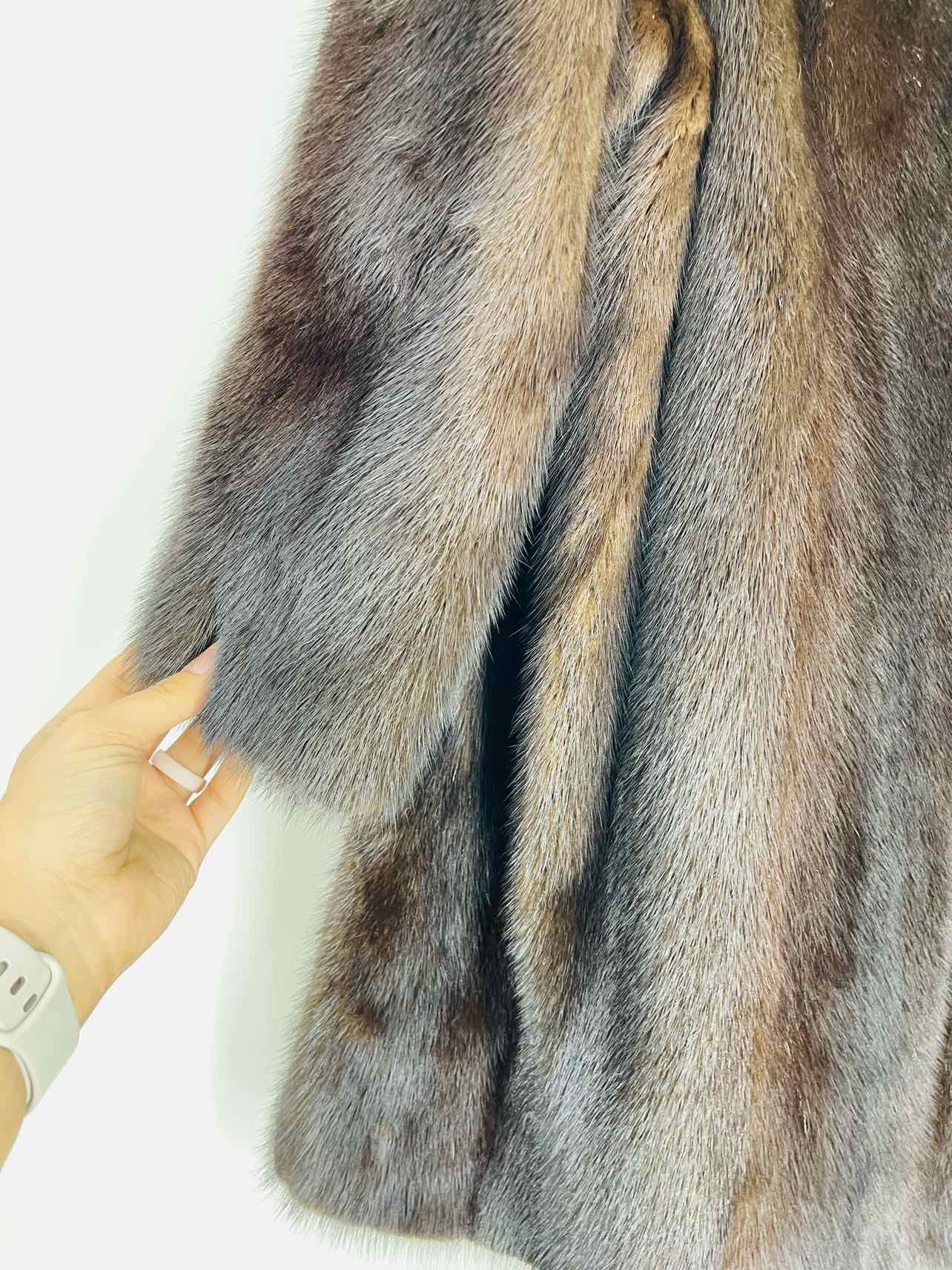 Size M/L Brown Fur Coats Coat - Image 6