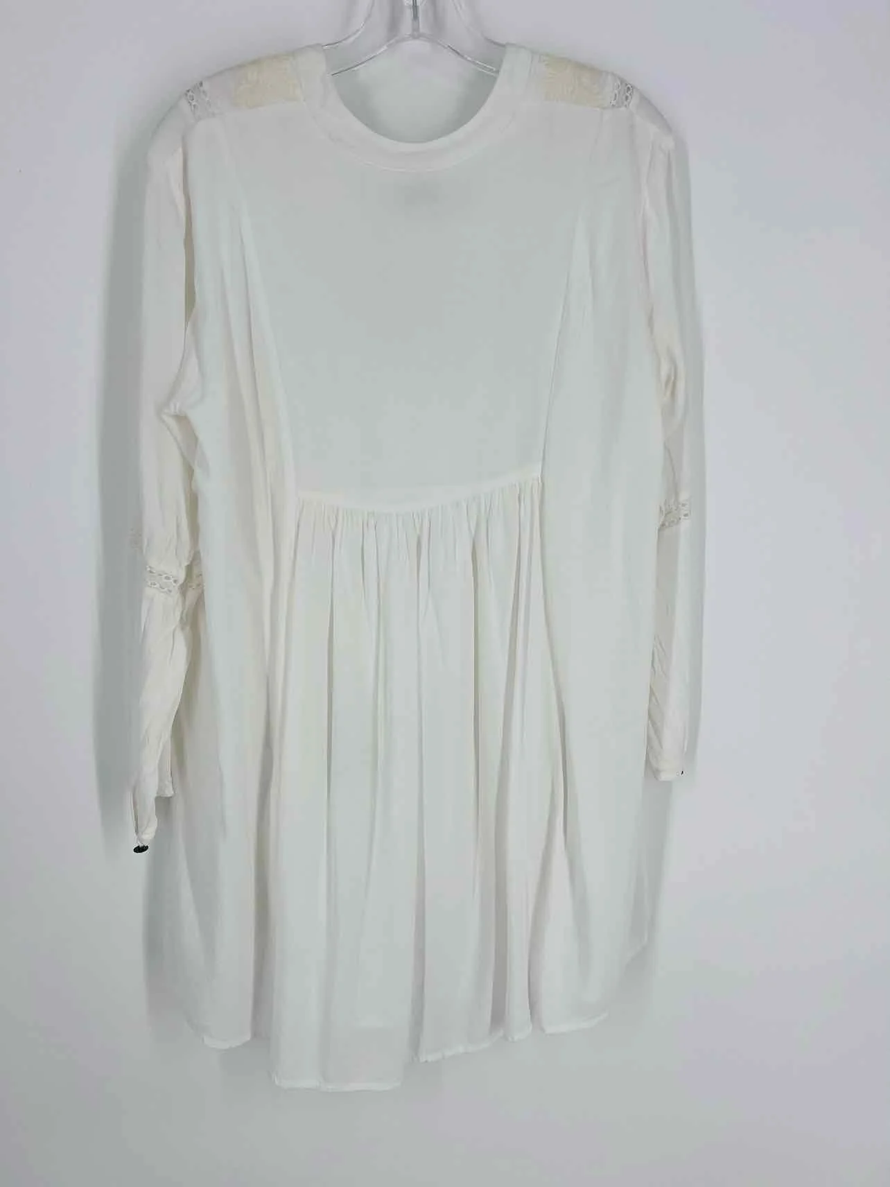 Size M White Floral Embroidered Designer Dress - Image 4